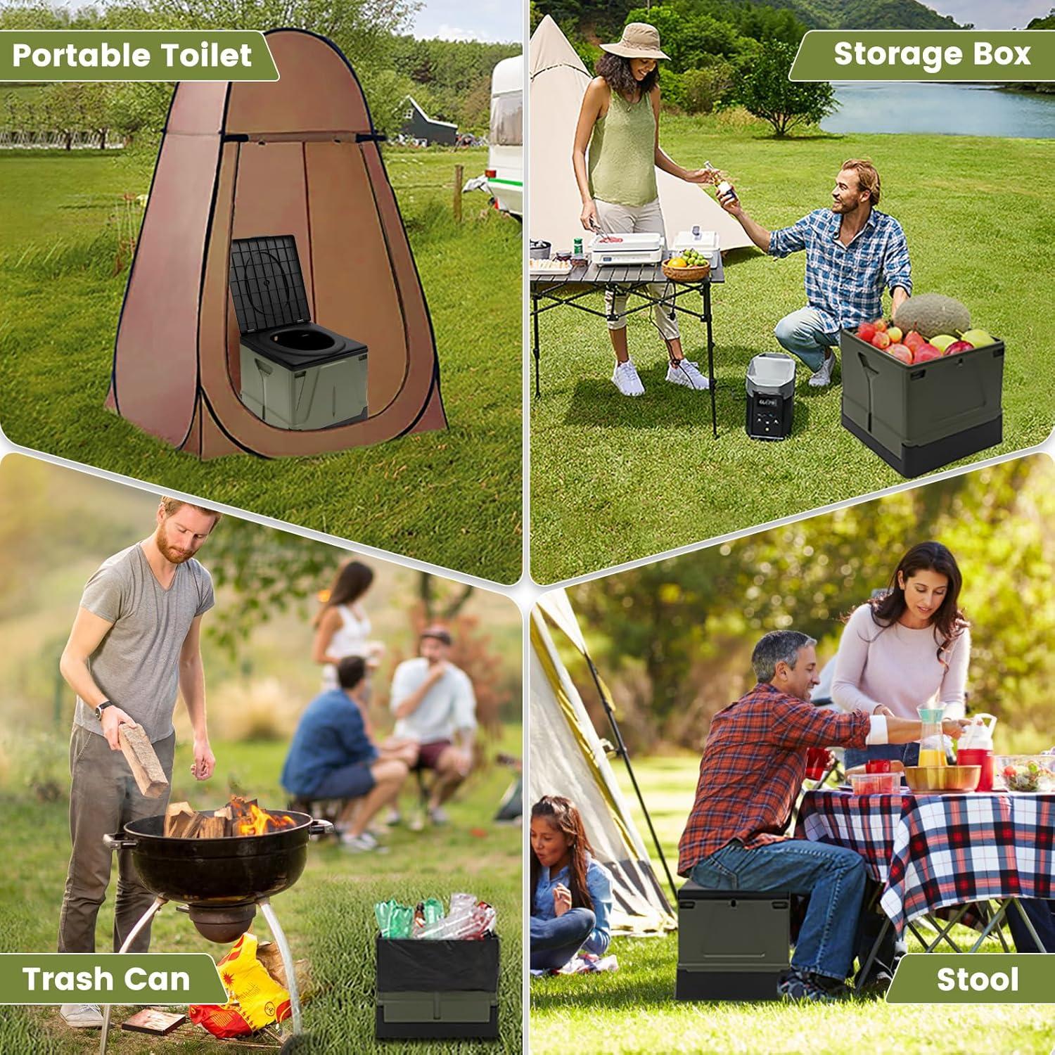 Inodoro Portátil ARCITON Plegable 38x36 cm Verde