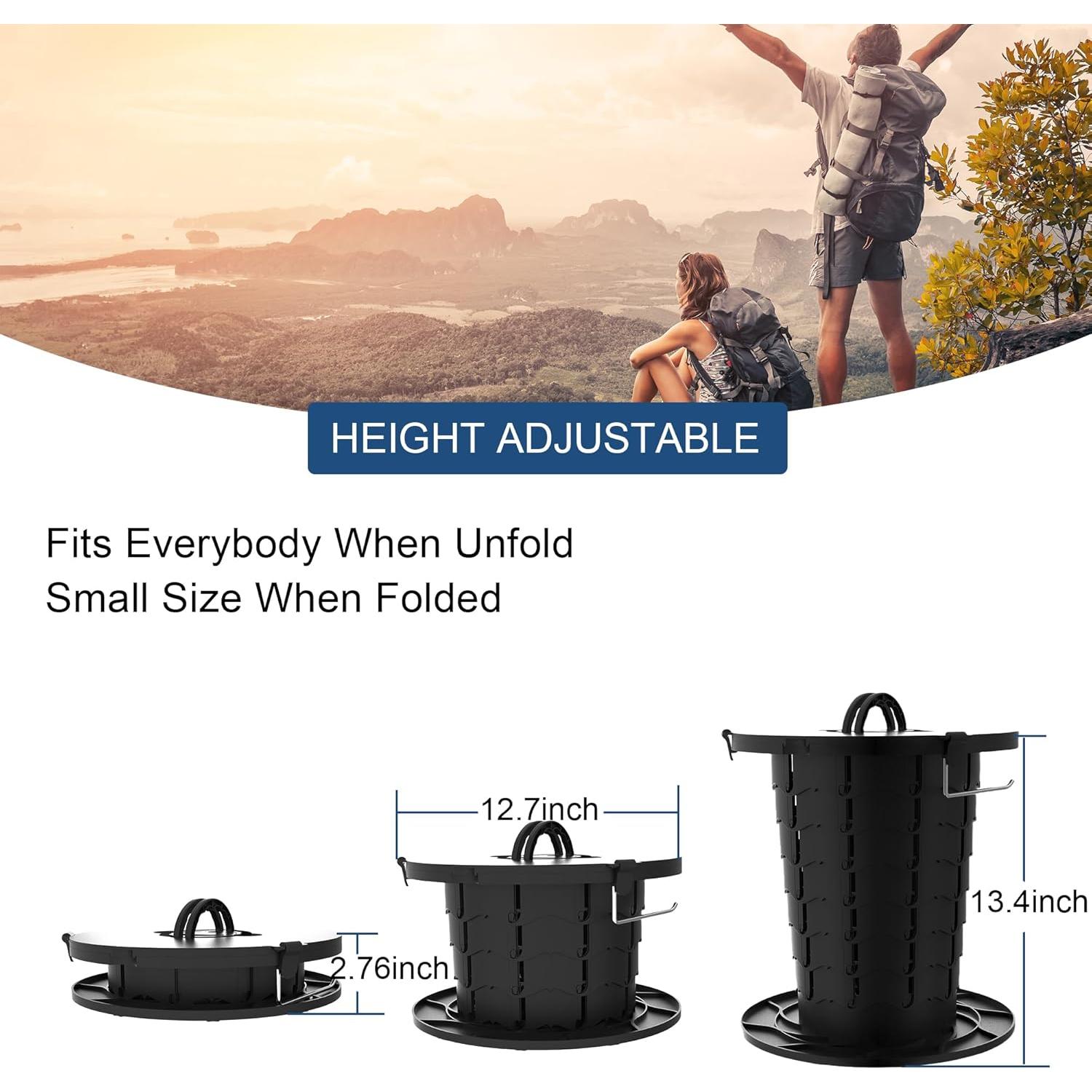 Inodoro Portátil ALEVMOOM Plegable Ajustable 1.27 kg