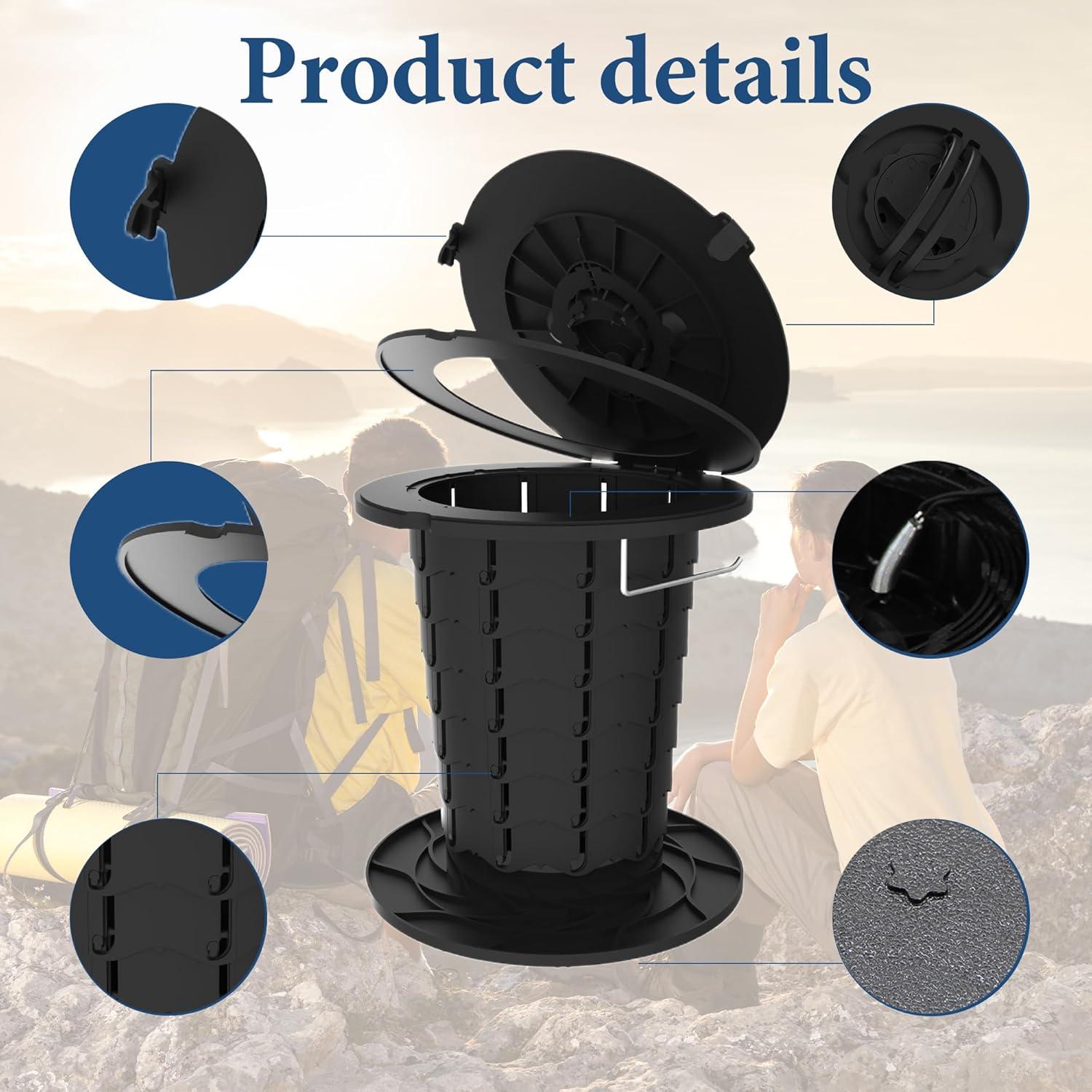 Inodoro Portátil ALEVMOOM Plegable Ajustable 1.27 kg