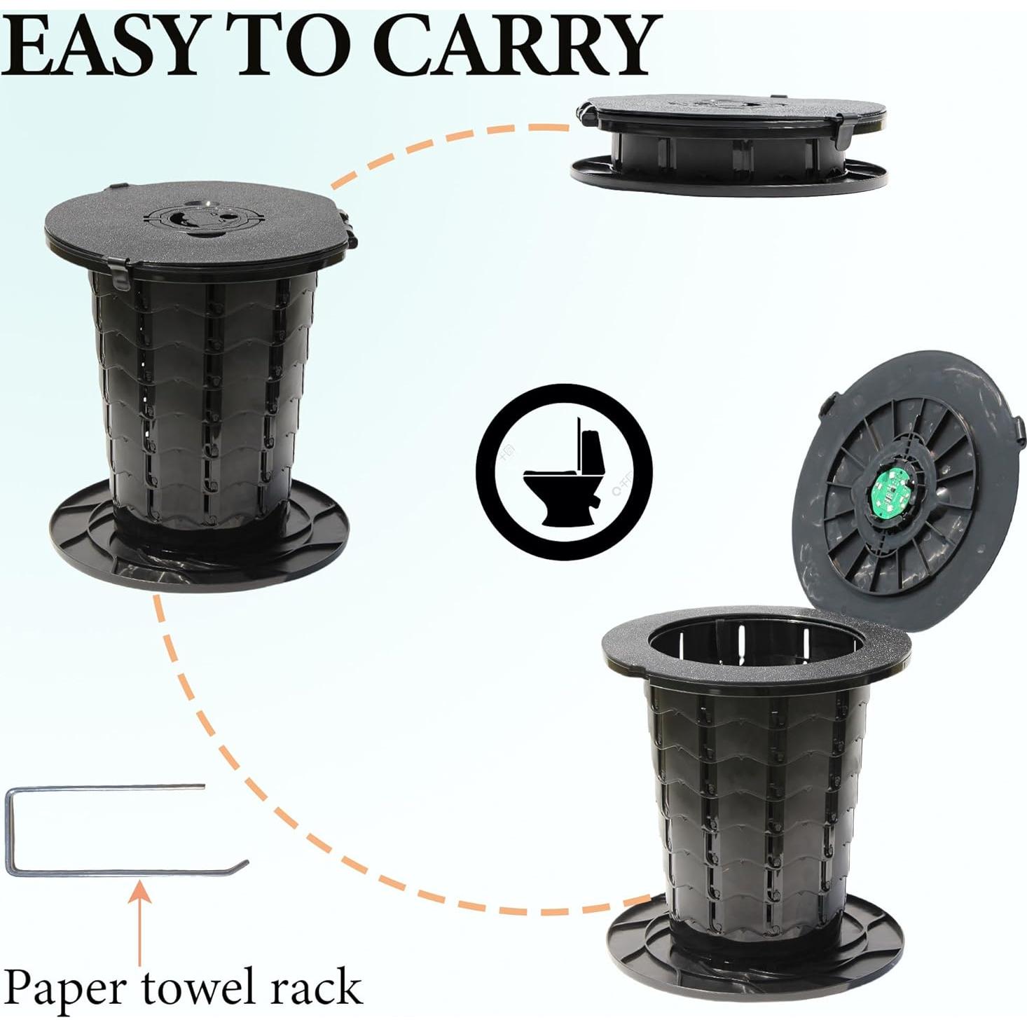 Inodoro Portátil ALEVMOOM Plegable Ajustable 1.27 kg