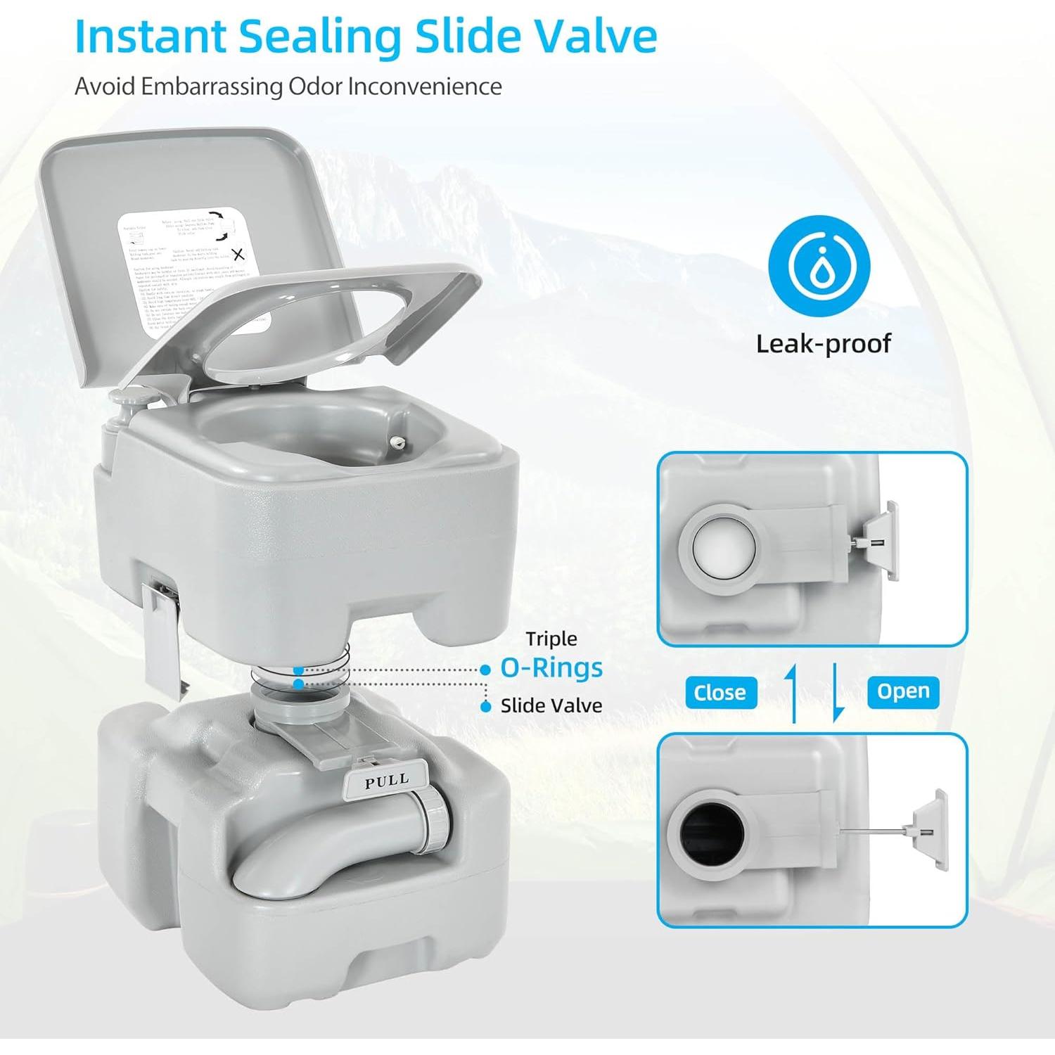 Inodoro Portátil YITAHOME 20L Doble Salida Agua Camping