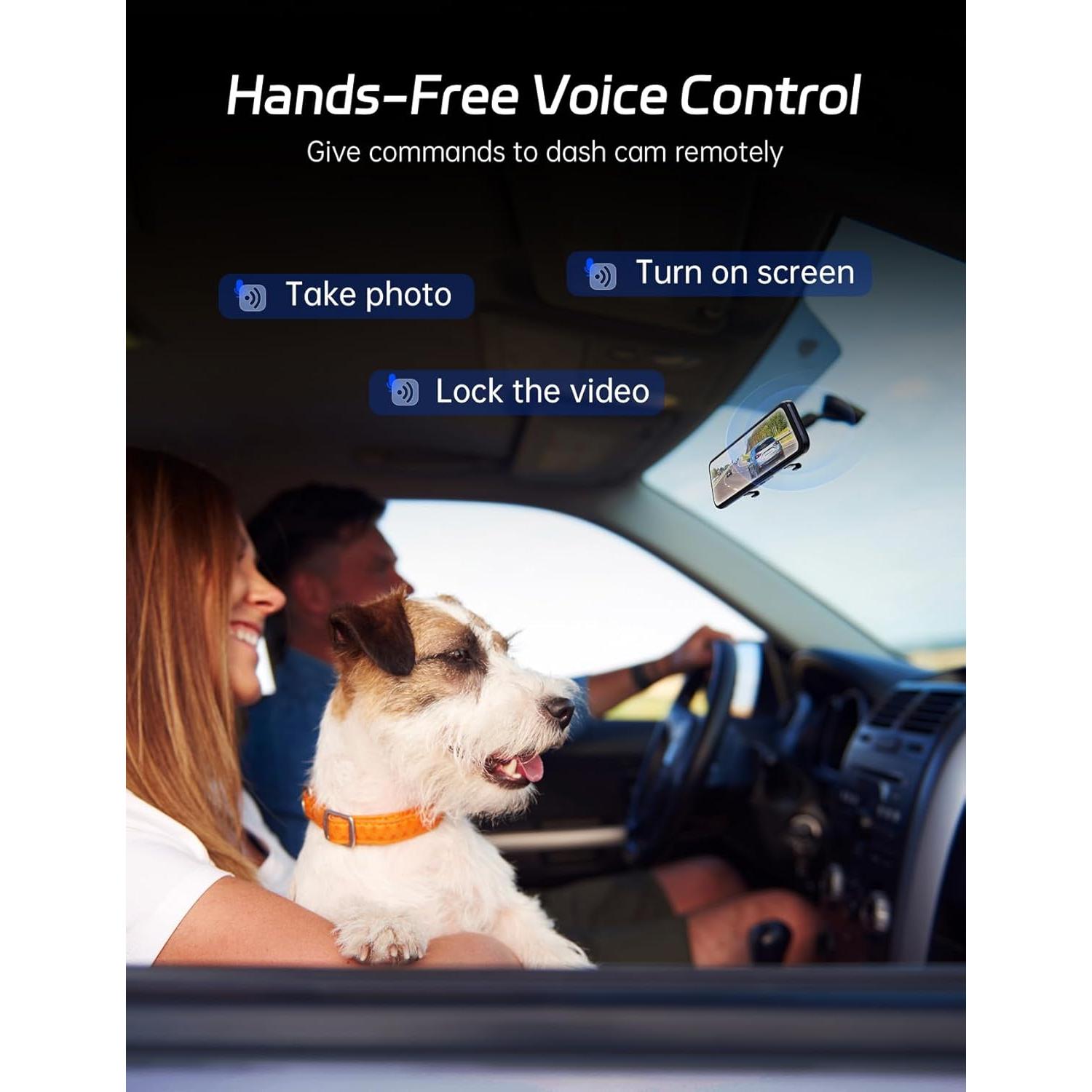 Pelsee P12 Plus 4K Rear View Mirror Camera with ADAS and BSD, 5.8GHz WiFi Mirror Dash Cam Front and Rear, Backup Camera for Car, GPS, 64GB Card Included, WDR Night Vision, Voice Control, 12" Display