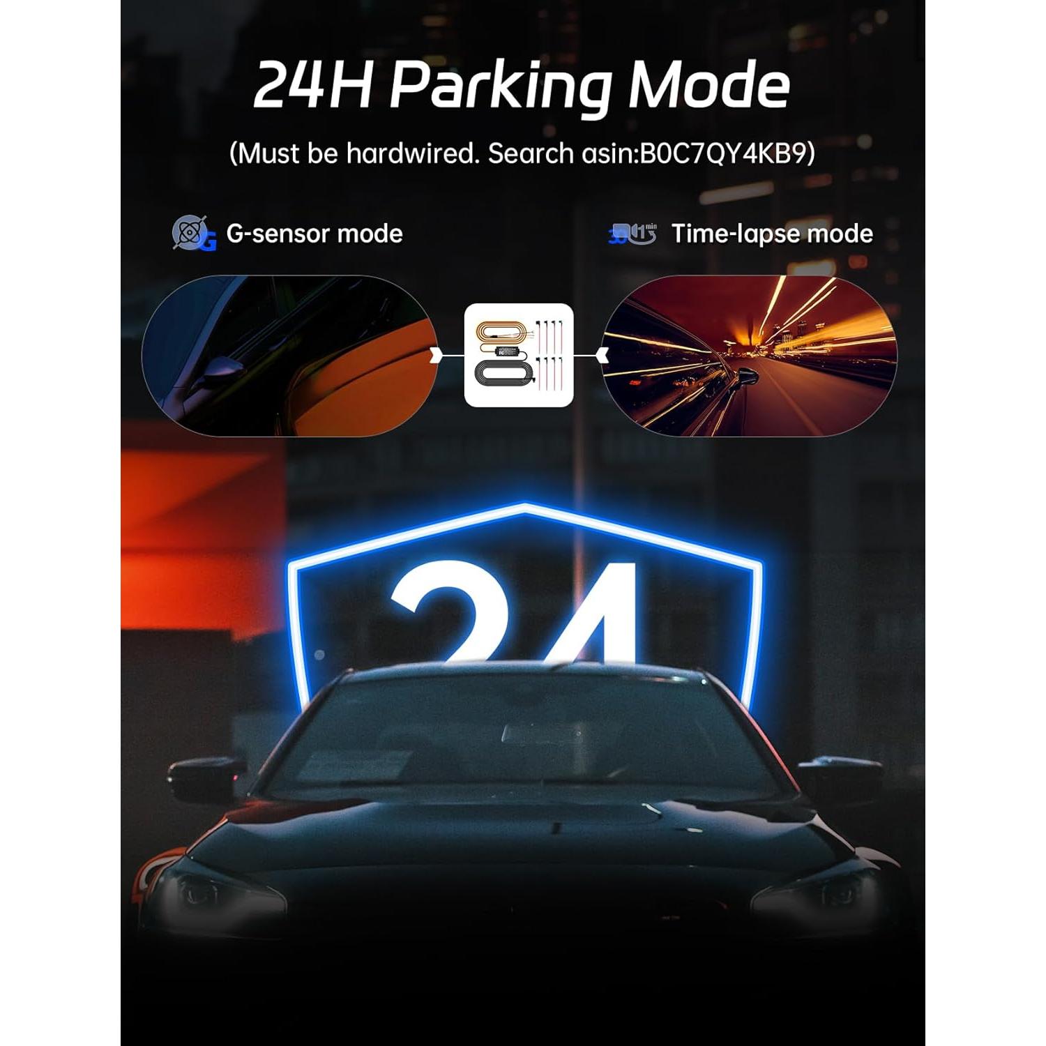 Pelsee P12 Plus 4K Rear View Mirror Camera with ADAS and BSD, 5.8GHz WiFi Mirror Dash Cam Front and Rear, Backup Camera for Car, GPS, 64GB Card Included, WDR Night Vision, Voice Control, 12" Display