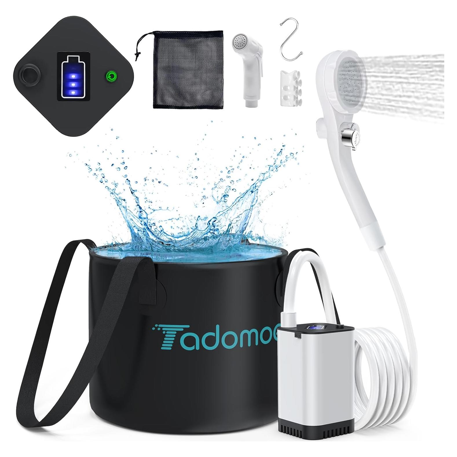 Bomba de Ducha Portátil Tadomoe 5 Galones 3 Modos de Rociado