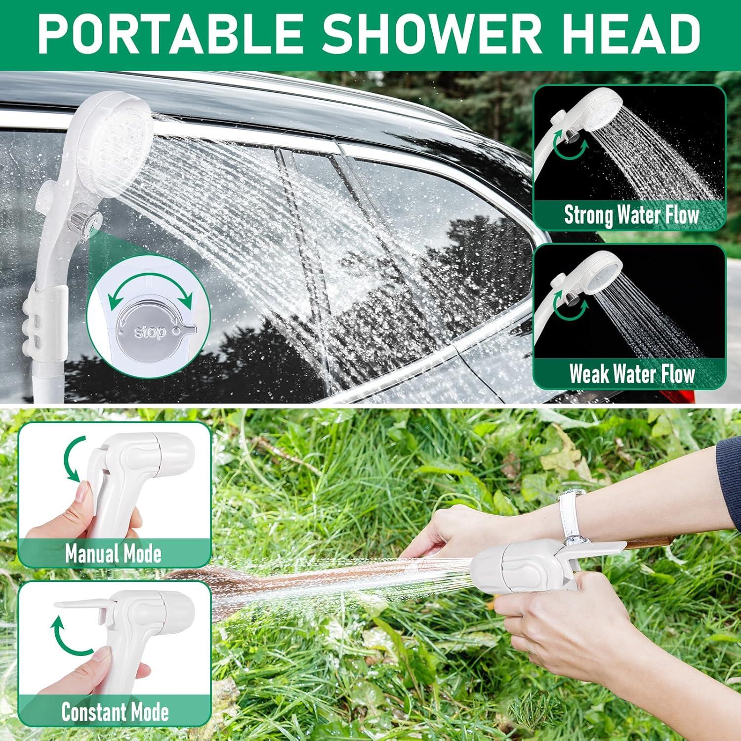 Bomba de Ducha Portátil Tadomoe 5 Galones 3 Modos de Rociado