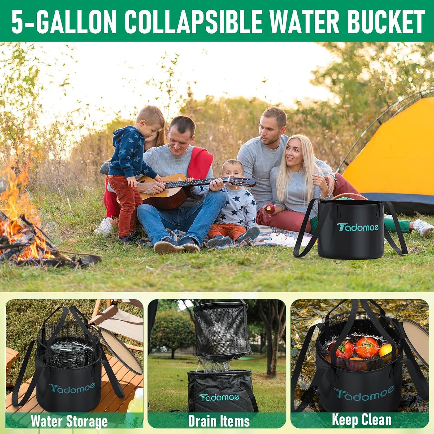 Bomba de Ducha Portátil Tadomoe 5 Galones 3 Modos de Rociado