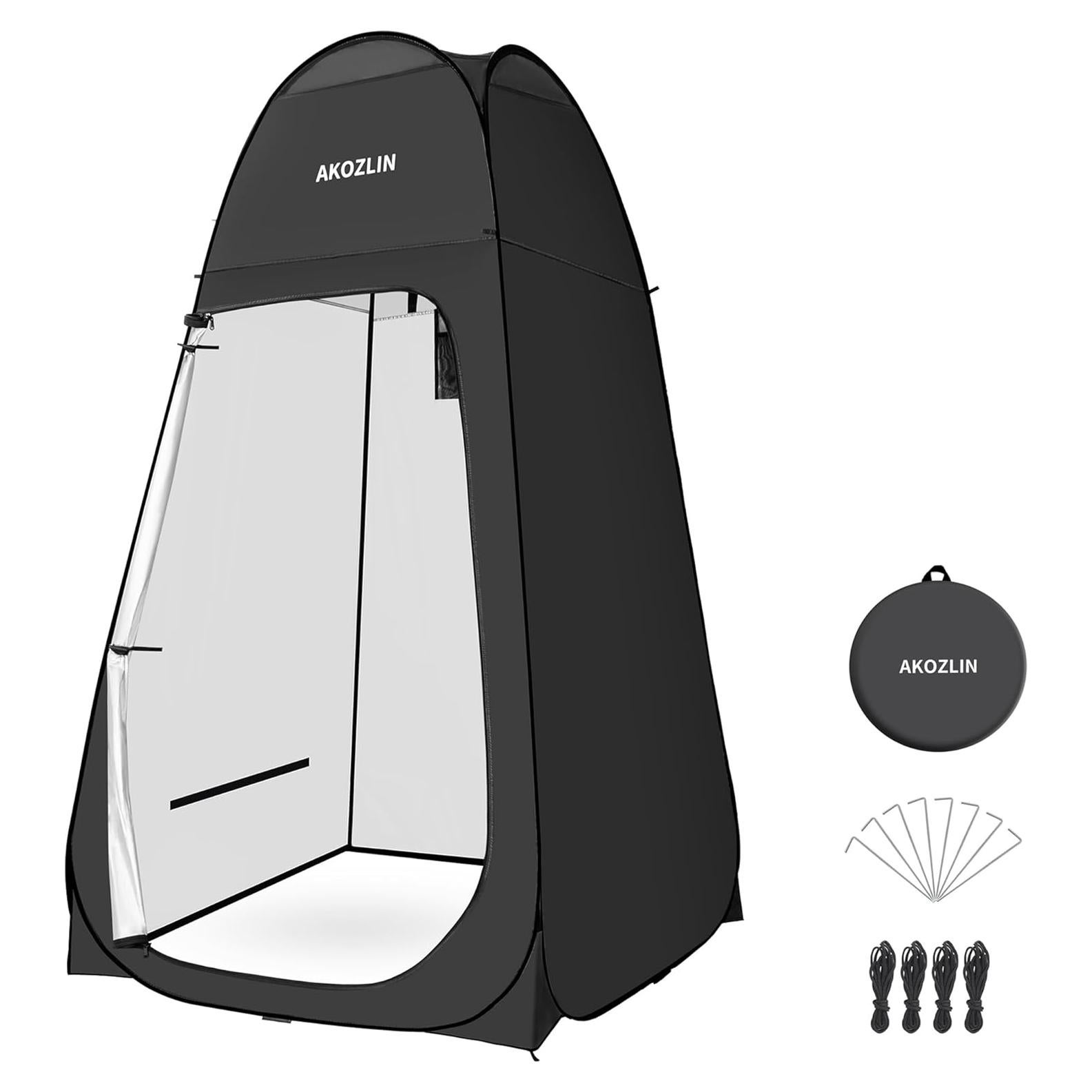 Carpa de Ducha Plegable AKOZLIN 1.88m Impermeable Negra