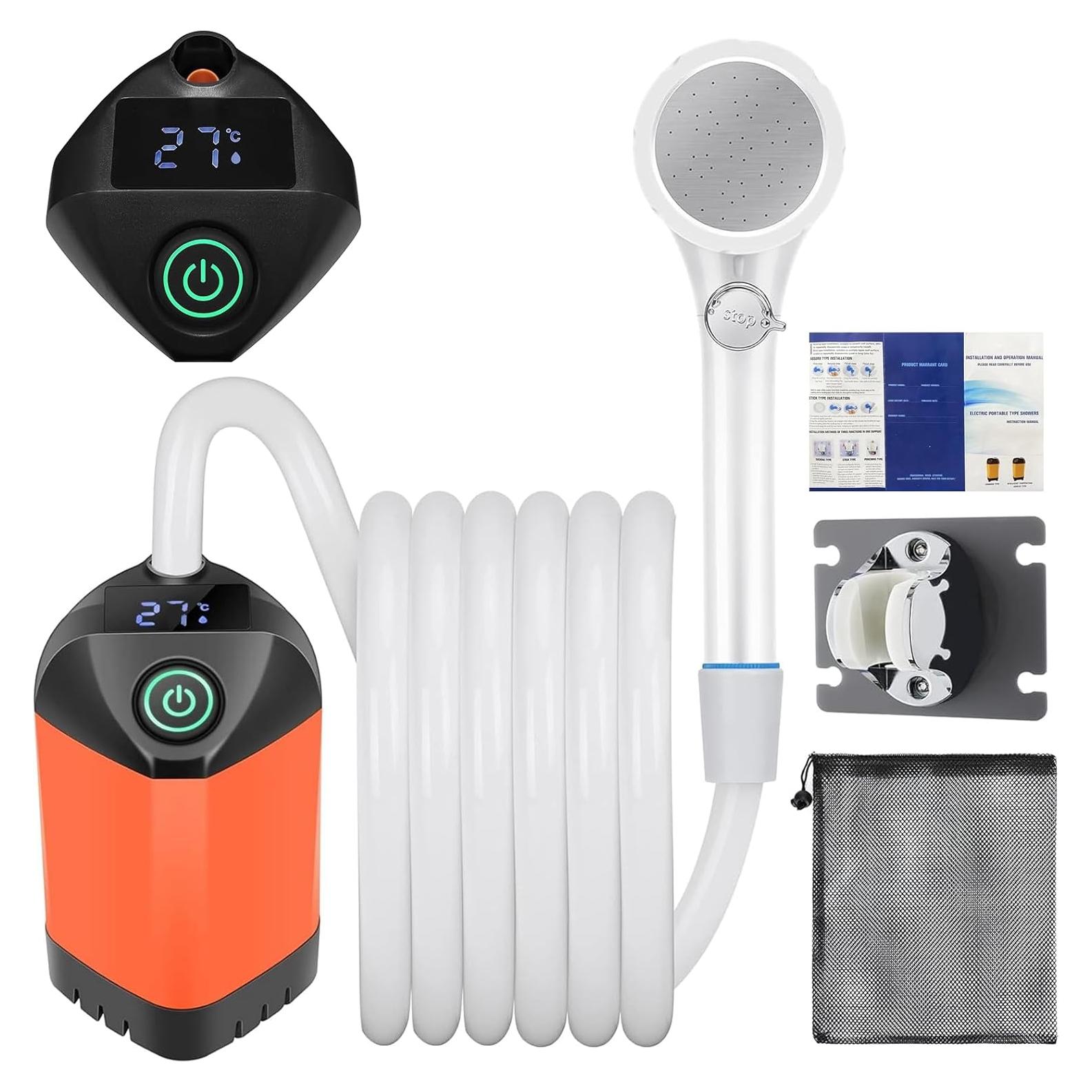 Ducha Solar Portátil Enjylaif 20L con Cabezal y Manguera