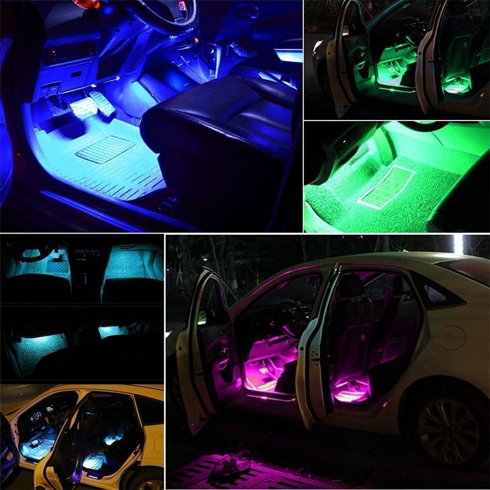 Tira de LED Uniwit 4 Piezas 72 LED Multicolor para Coche