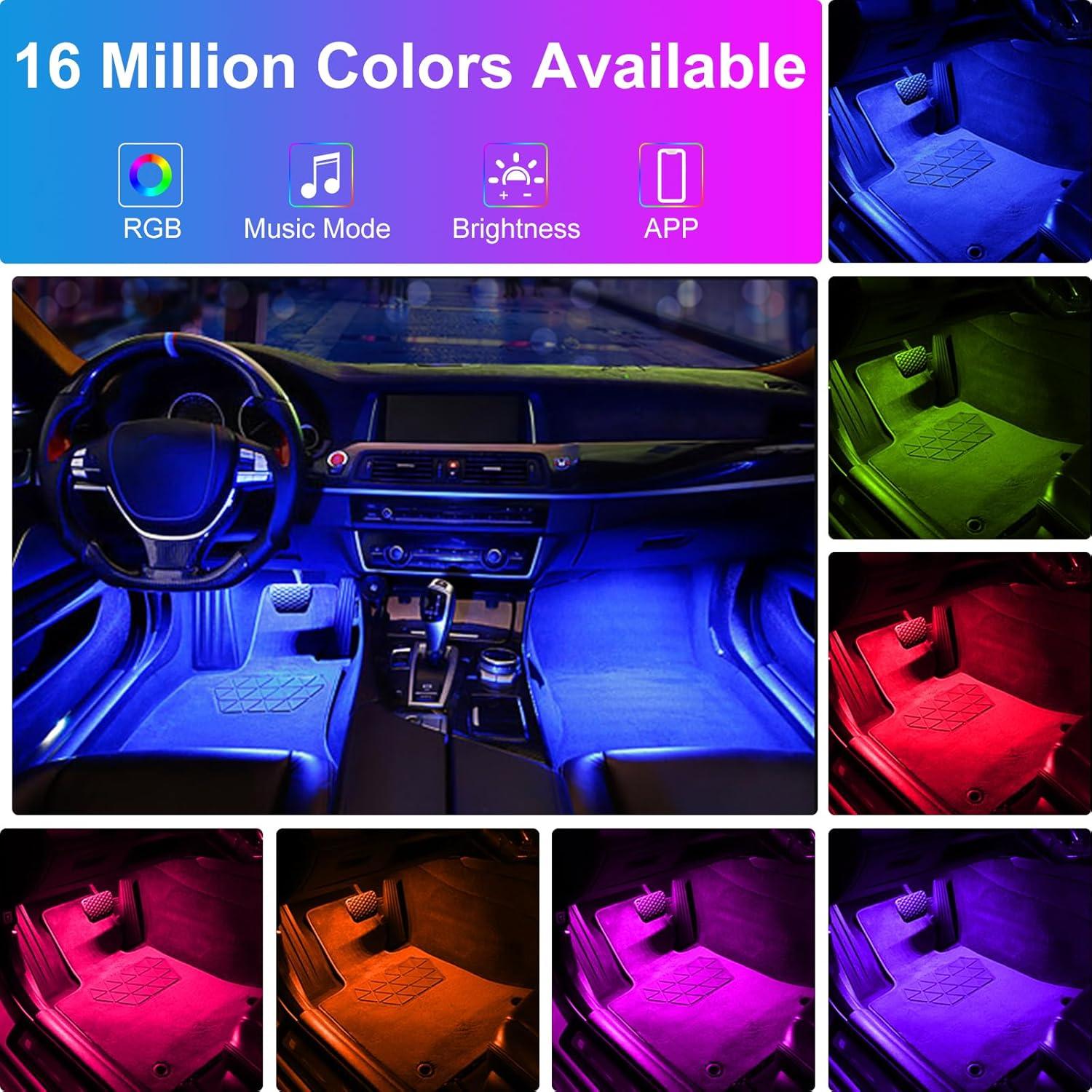 Luces LED RGB para Auto Hovano - Control App, 48 LEDs