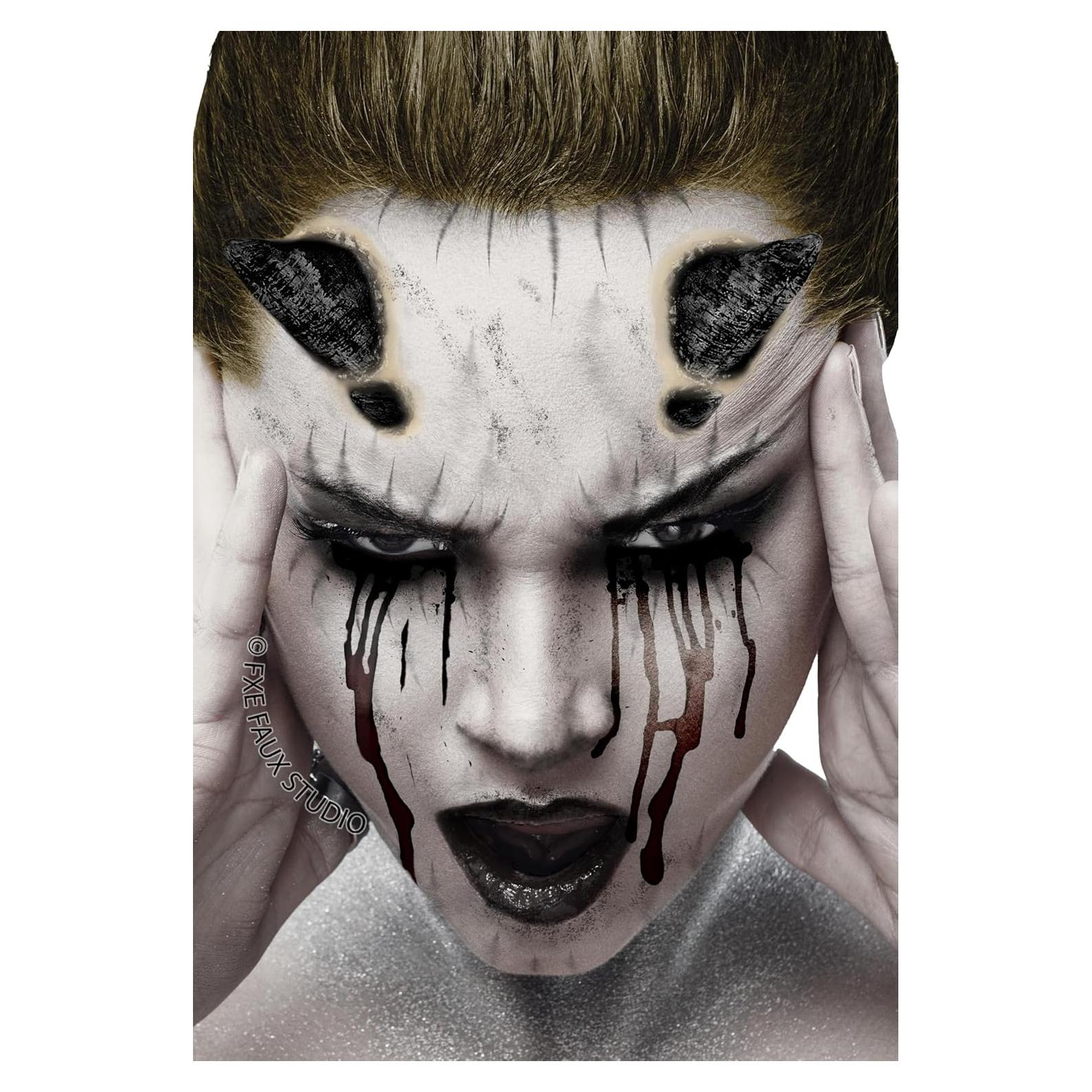 Cuernos Demoníacos Negros Fxe Faux Studio en Látex