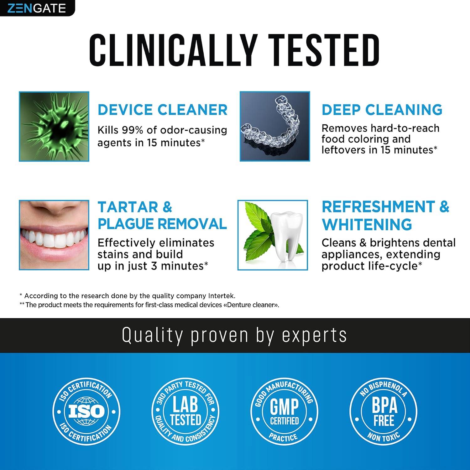 Tabletas Limpiadoras Zengate para Retenedores - 120 Tabletas