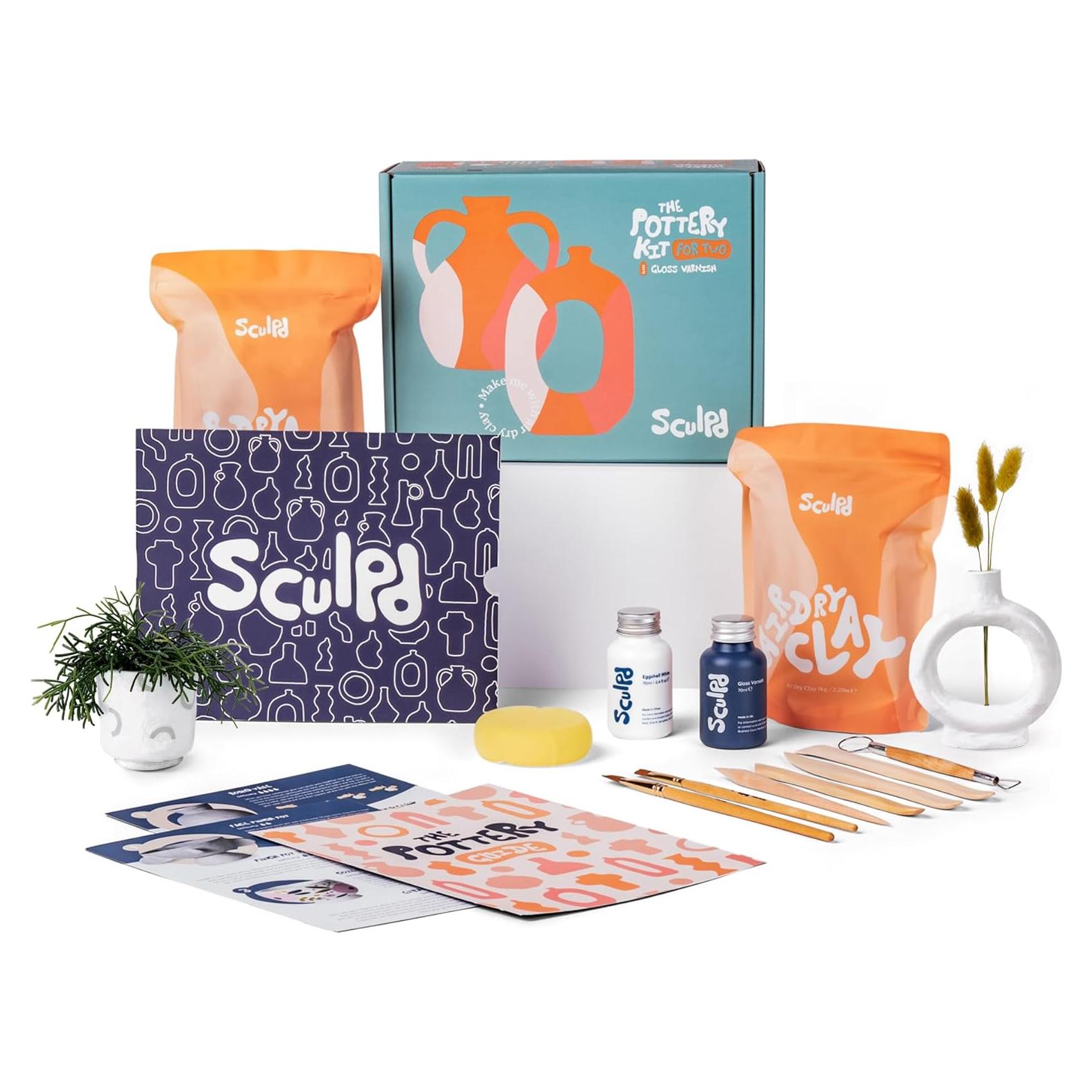 Kit de Cerámica Sculpd - 2 kg Arcilla Secado al Aire