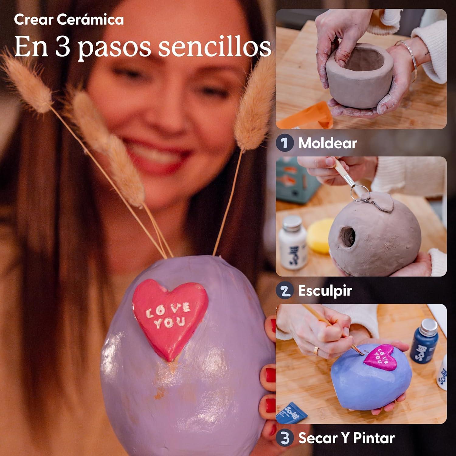 Kit de Cerámica Sculpd - 2 kg Arcilla Secado al Aire