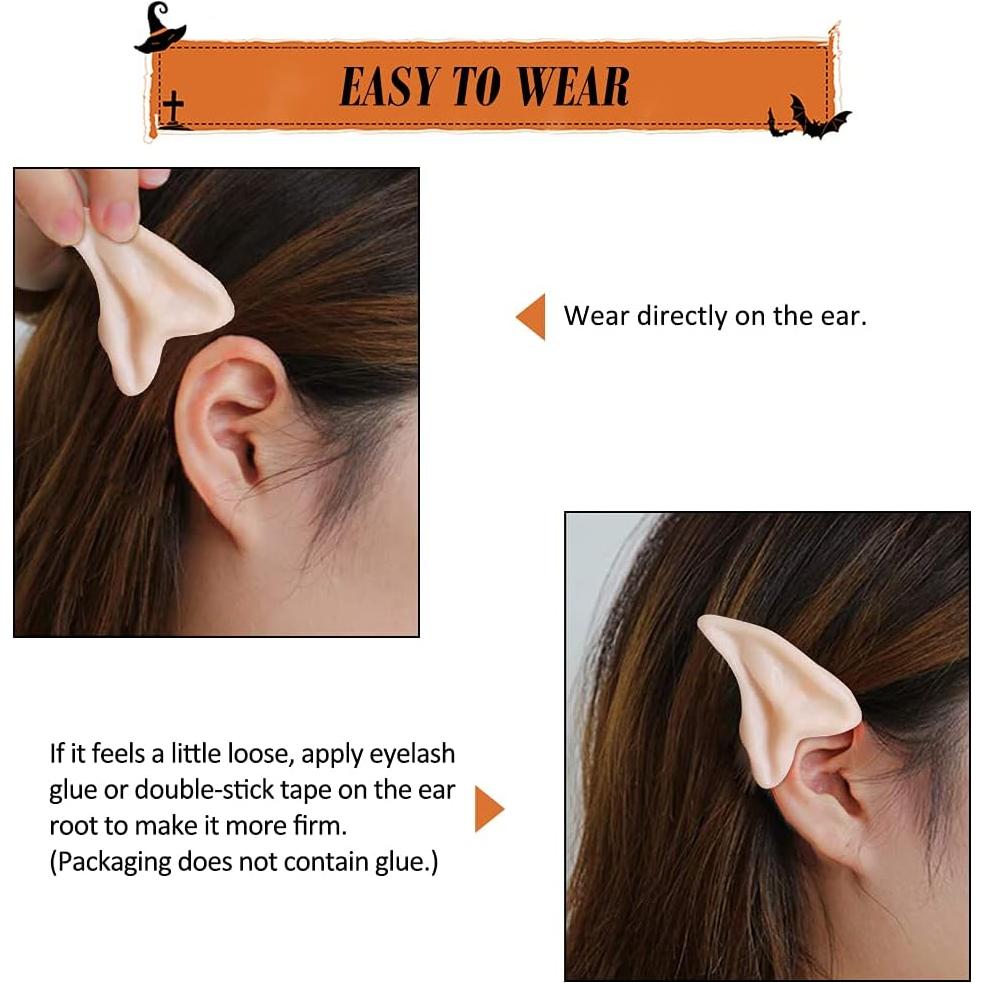 Orejas de Elfo HOMEYA 2 Pares para Cosplay y Halloween