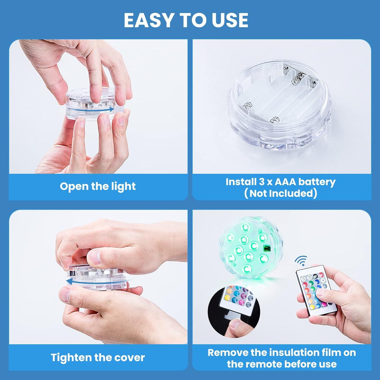 Luces de Barco Inalámbricas LED RGB Shangyuan 2 Pcs