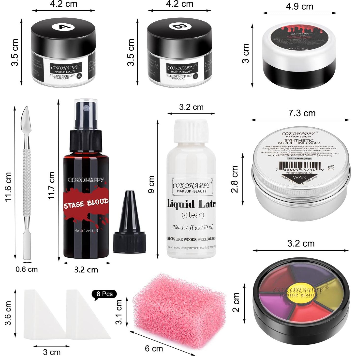 Kit de Maquillaje SFX COKOHAPPY para Halloween - Efectos Especiales