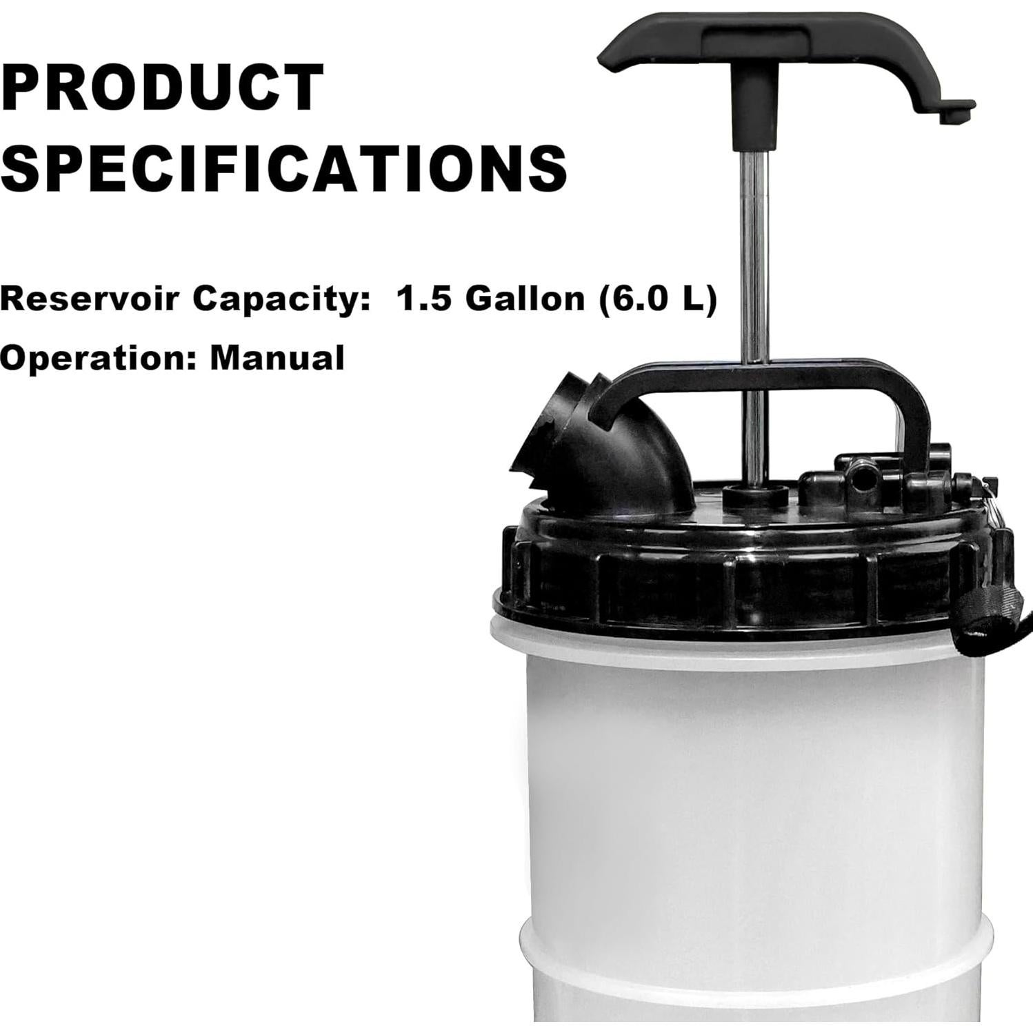 Extractor de Fluidos TCE ATFE65U 6L Manual Sin Fugas