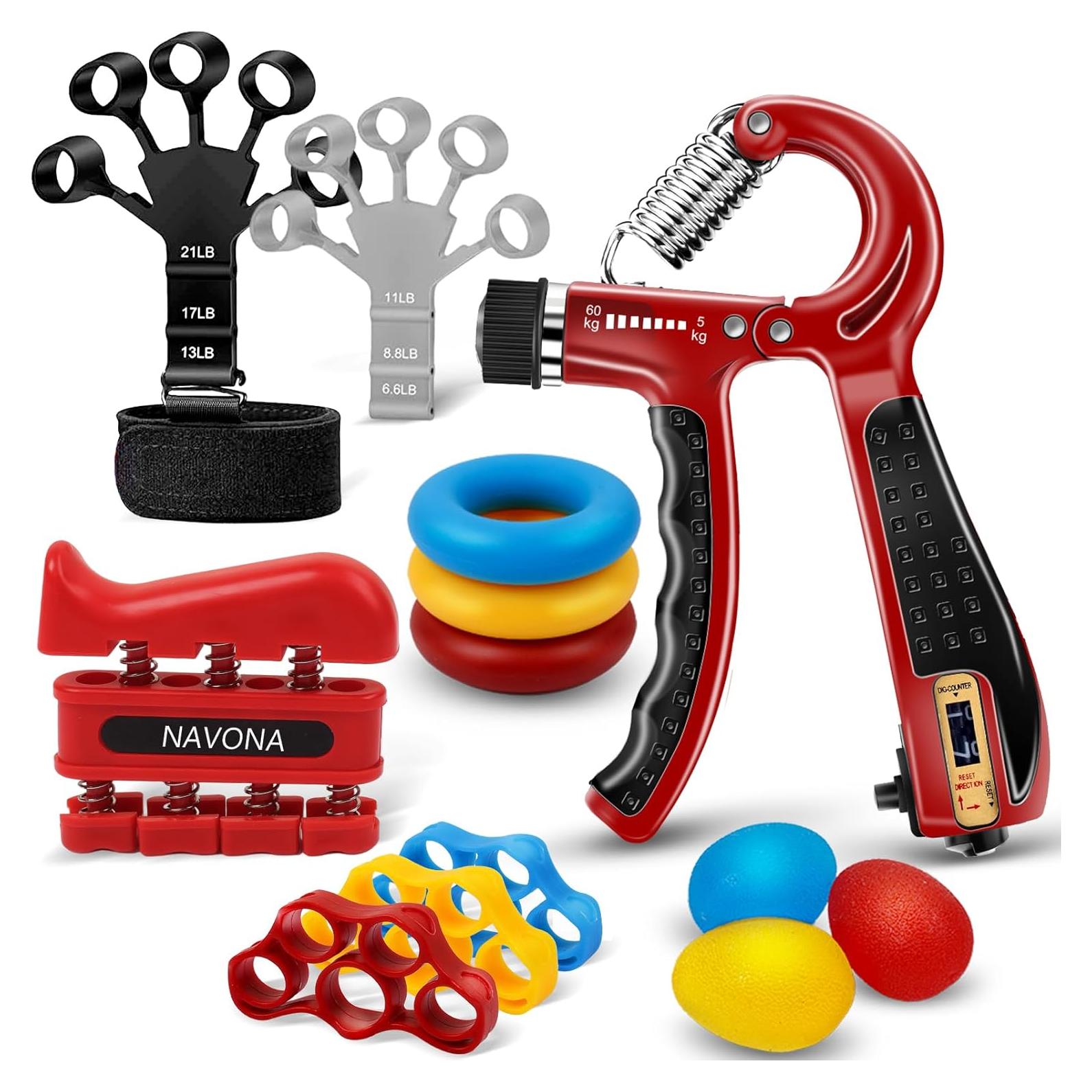 Kit de Entrenador de Fuerza de Agarre Navona 13 Piezas