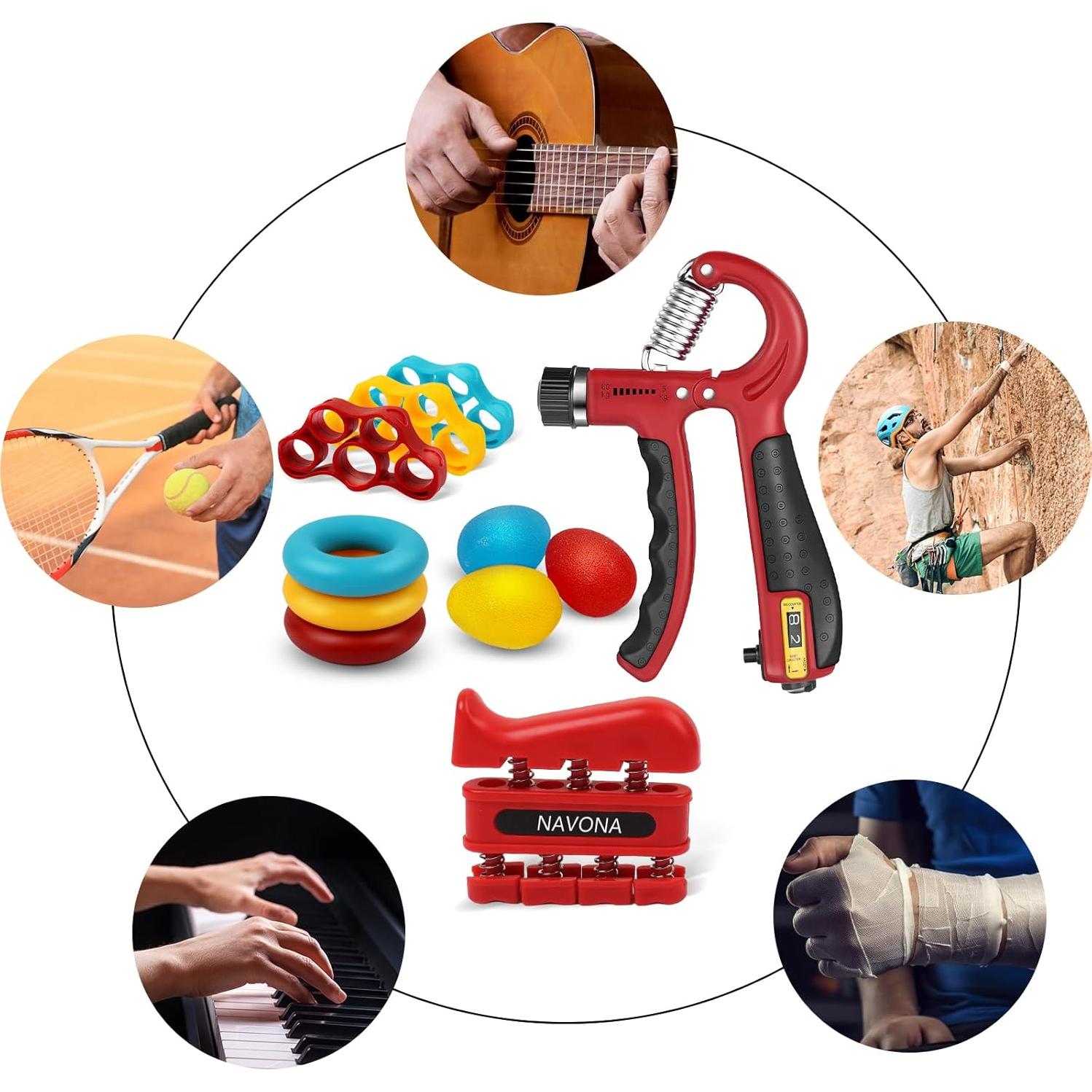 Kit de Entrenador de Fuerza de Agarre Navona 13 Piezas