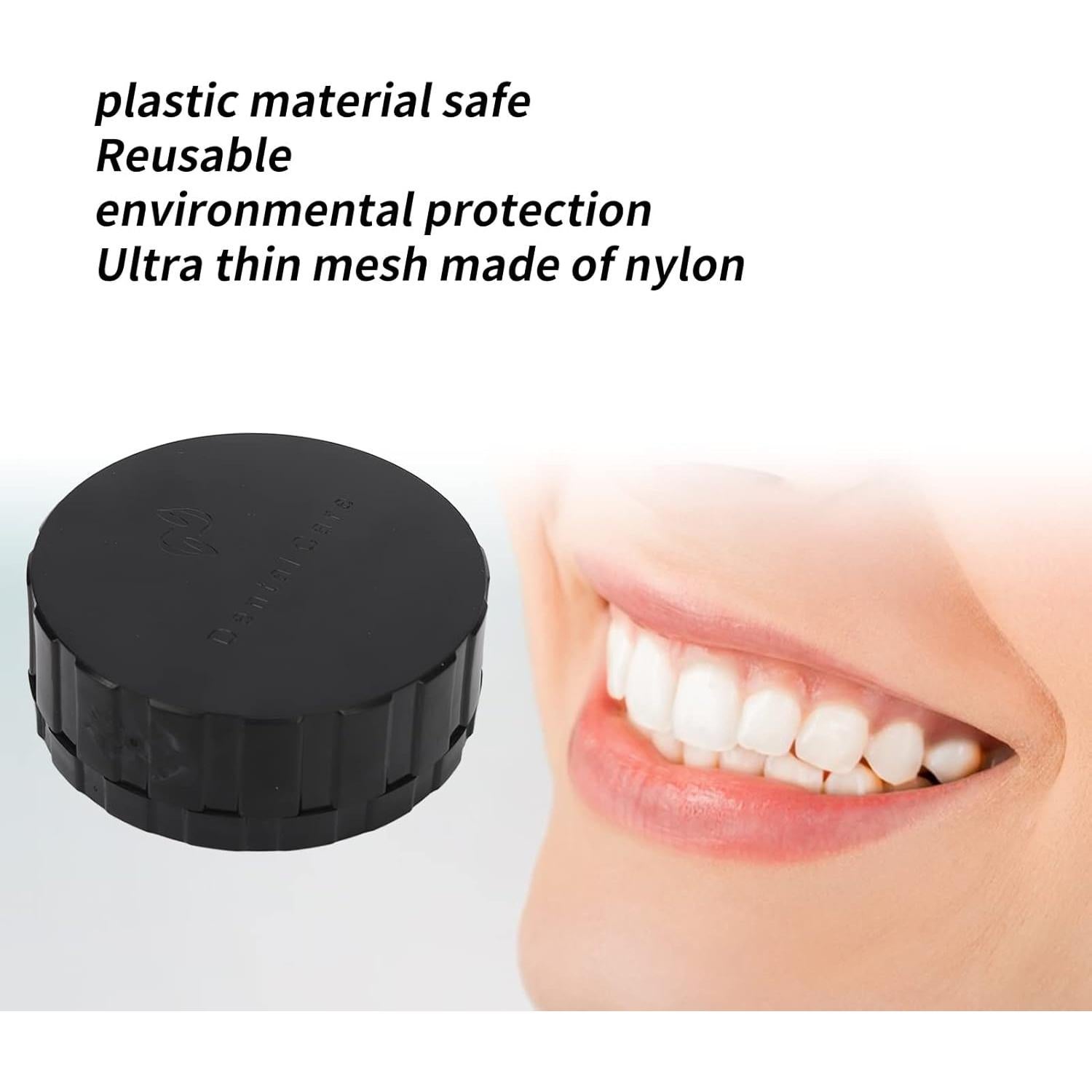 Caja de Almacenamiento de Dentaduras Estink Redonda Negra