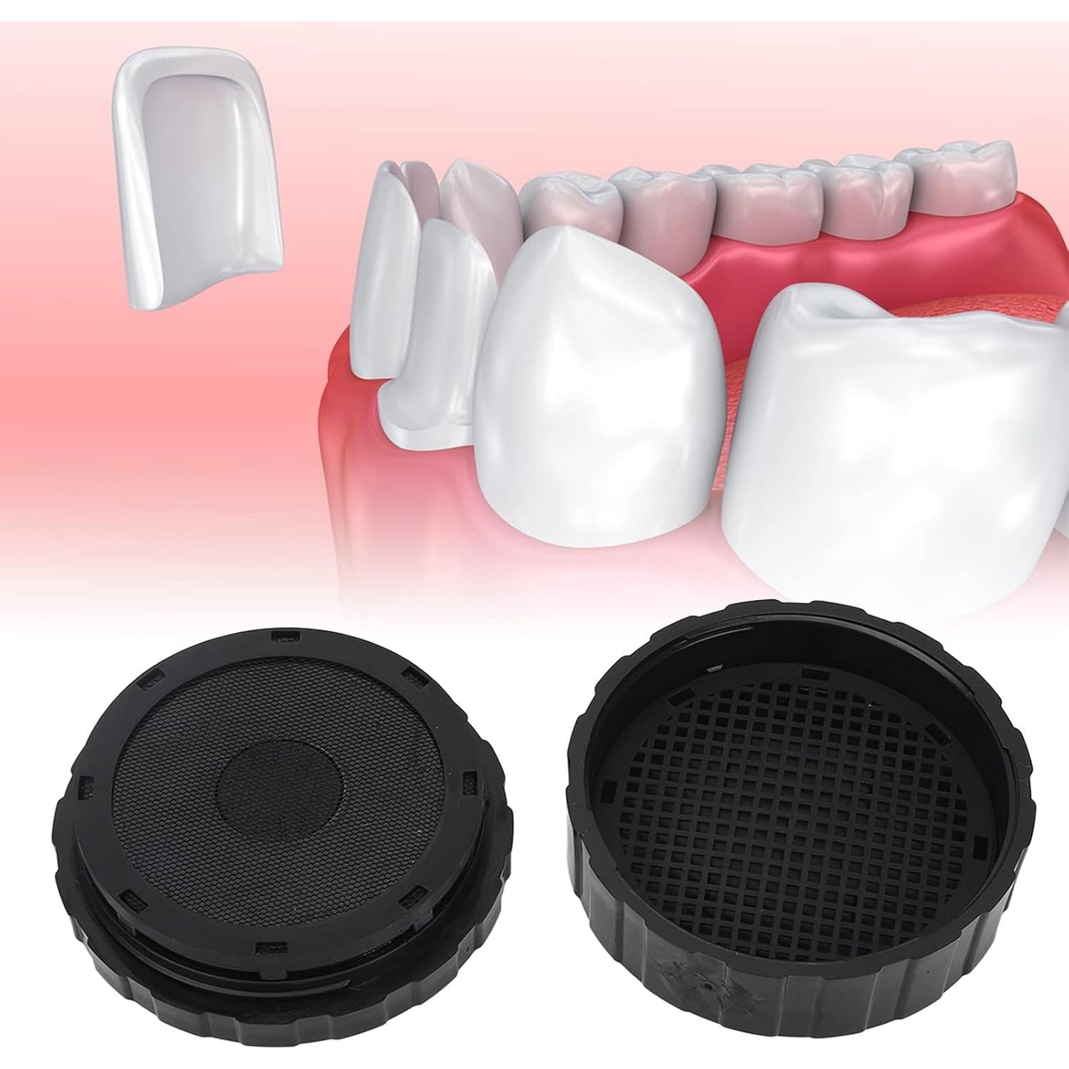 Caja de Almacenamiento de Dentaduras Estink Redonda Negra