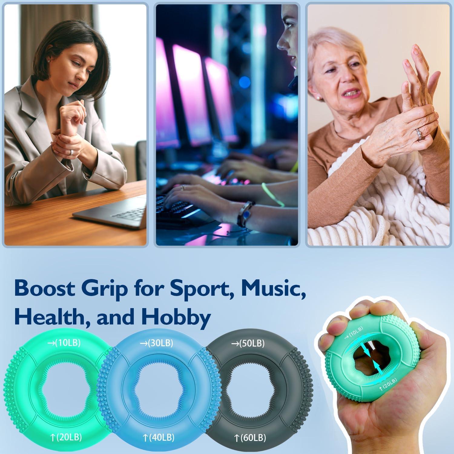 Kit de Fortalecimiento de Mano FitBeast 9 Piezas Verde