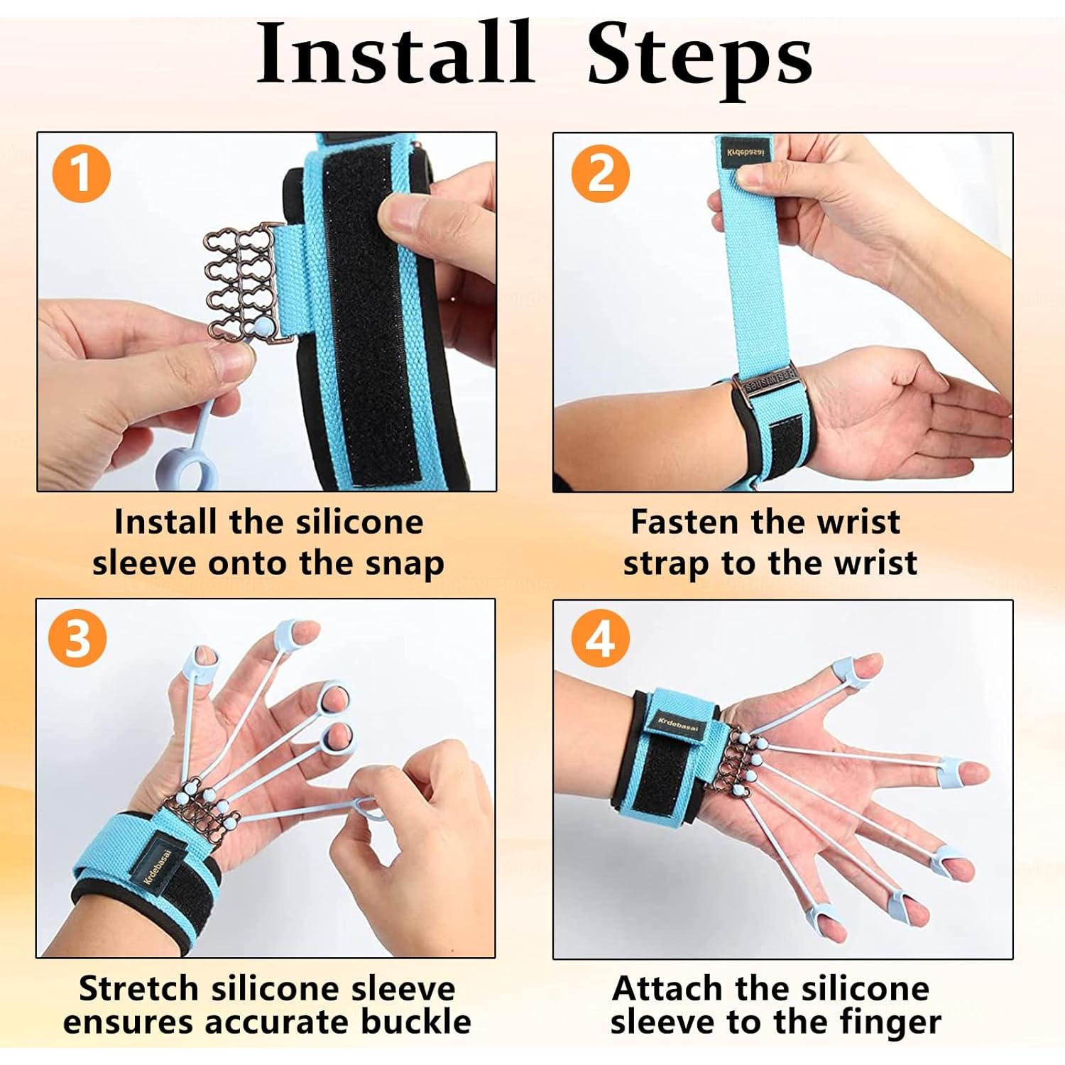 Ejercitador de Dedos Krdebasai 4 Niveles Resistencia 10-50 lbs