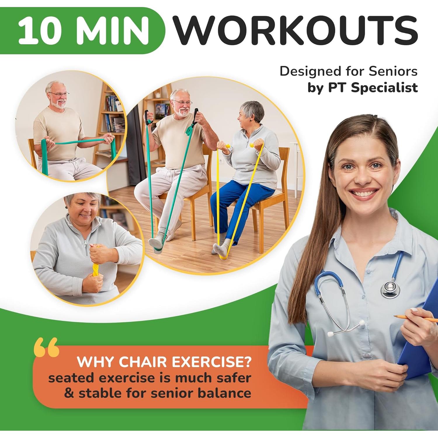 Programa de Ejercicio en Silla Seniors Saludables con Bandas