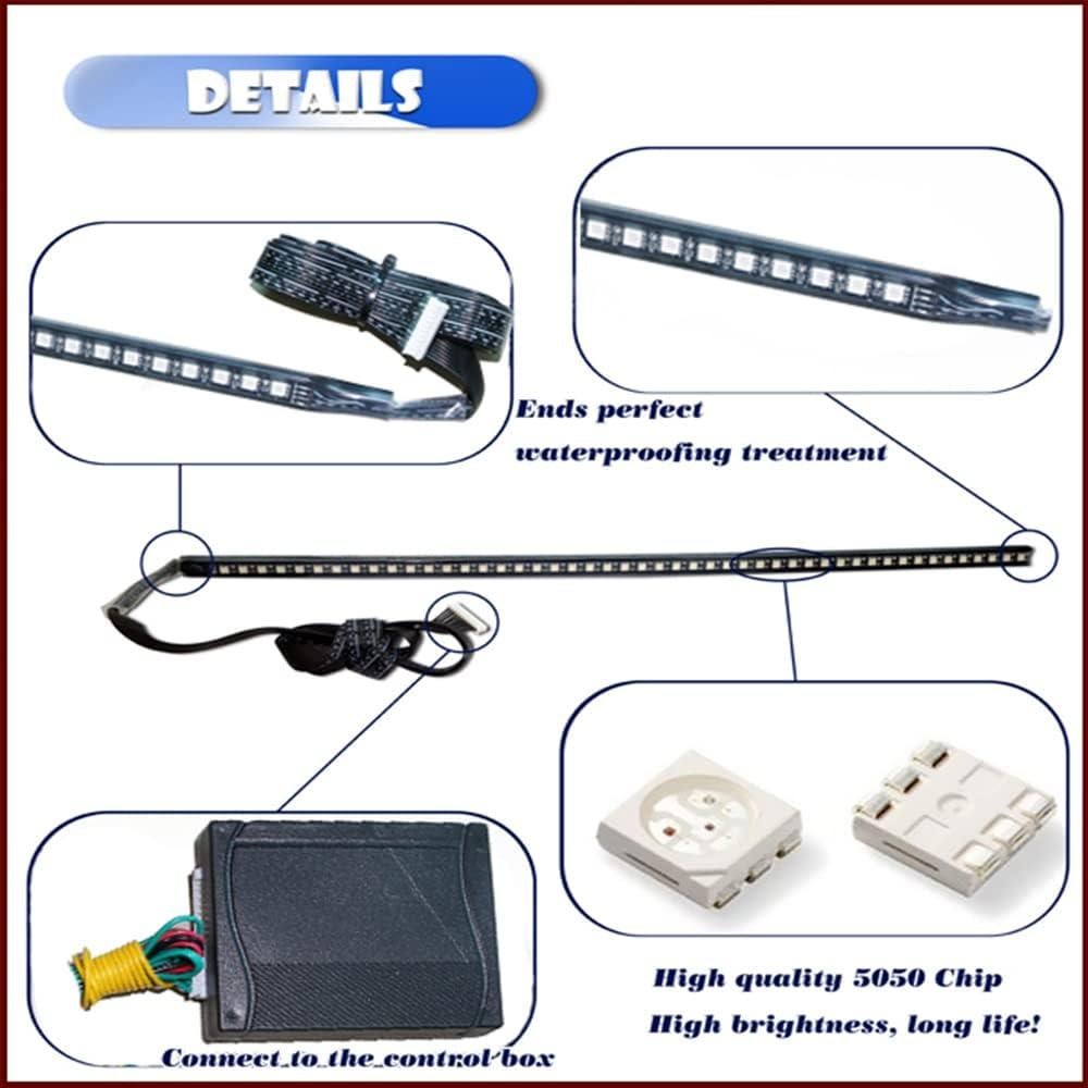 Tira de luz LED RGB NSKANQI 53cm 48-SMD con control remoto