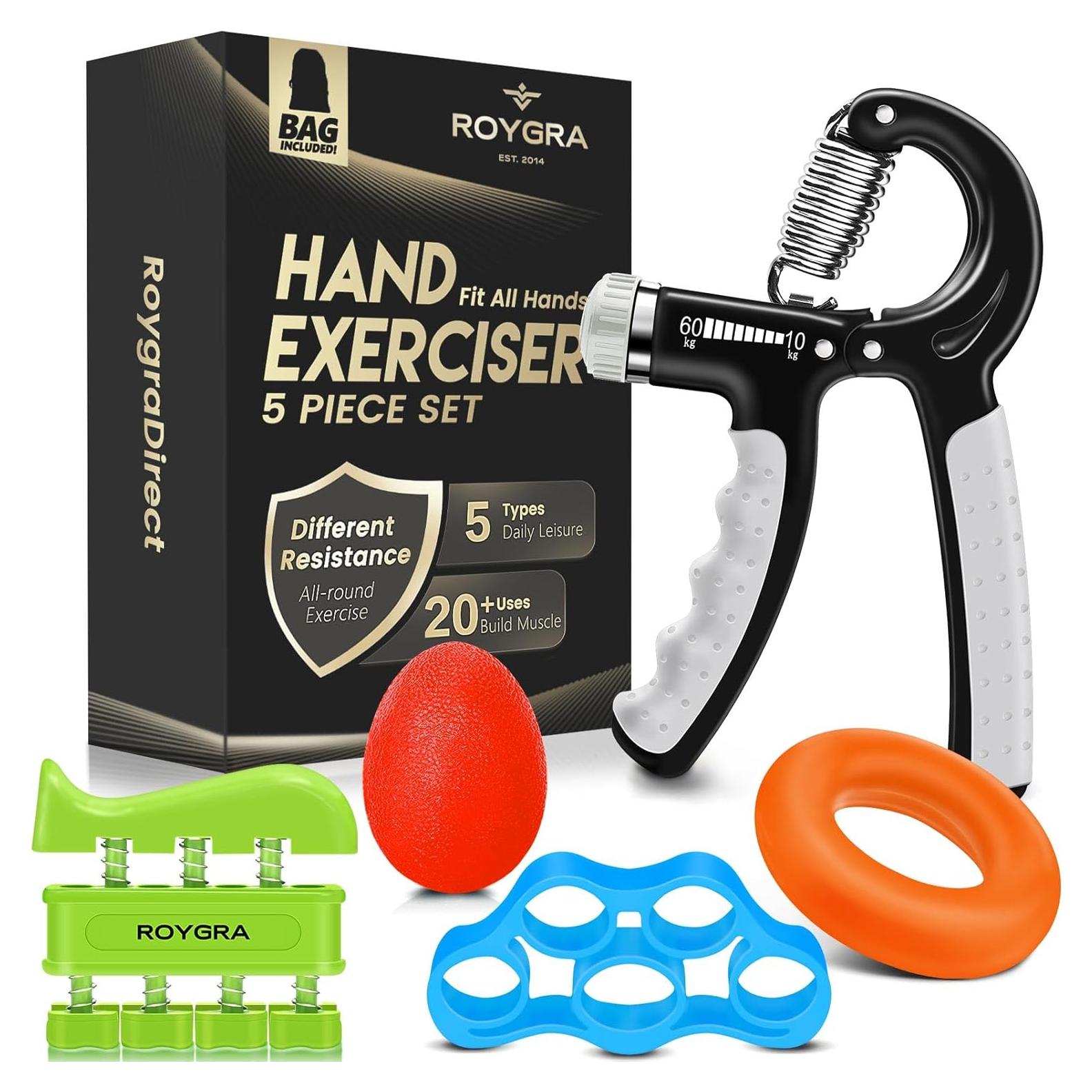 Kit de Entrenamiento de Fuerza de Agarre Roygra 5 Piezas