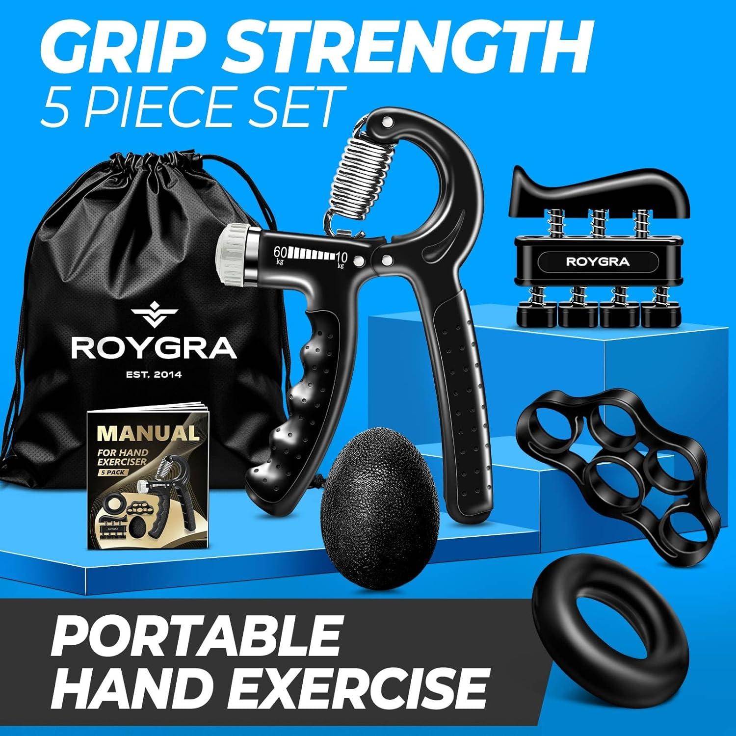 Kit de Entrenamiento de Fuerza de Agarre Roygra 5 Piezas