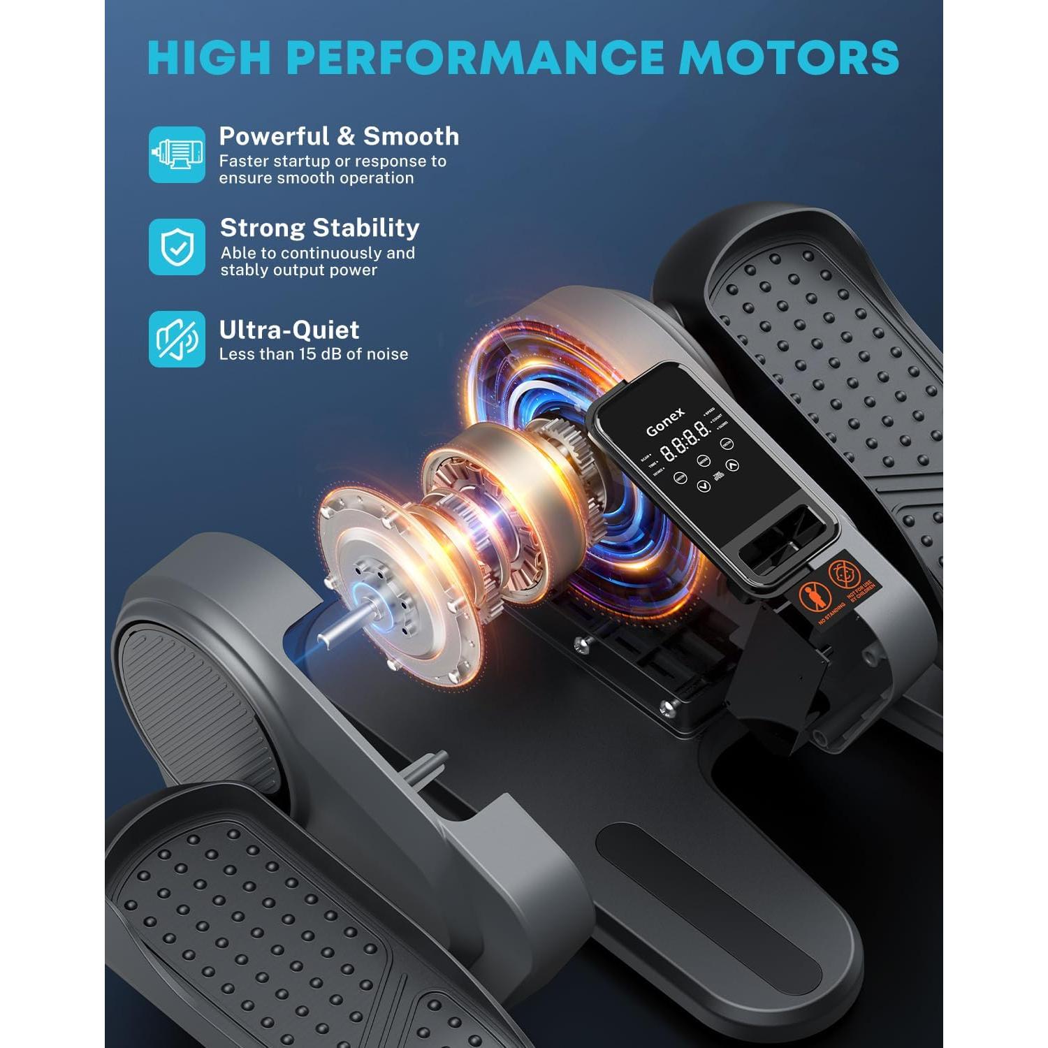 Gonex Máquina Elíptica Bajo Escritorio 16 Velocidades para Mayores