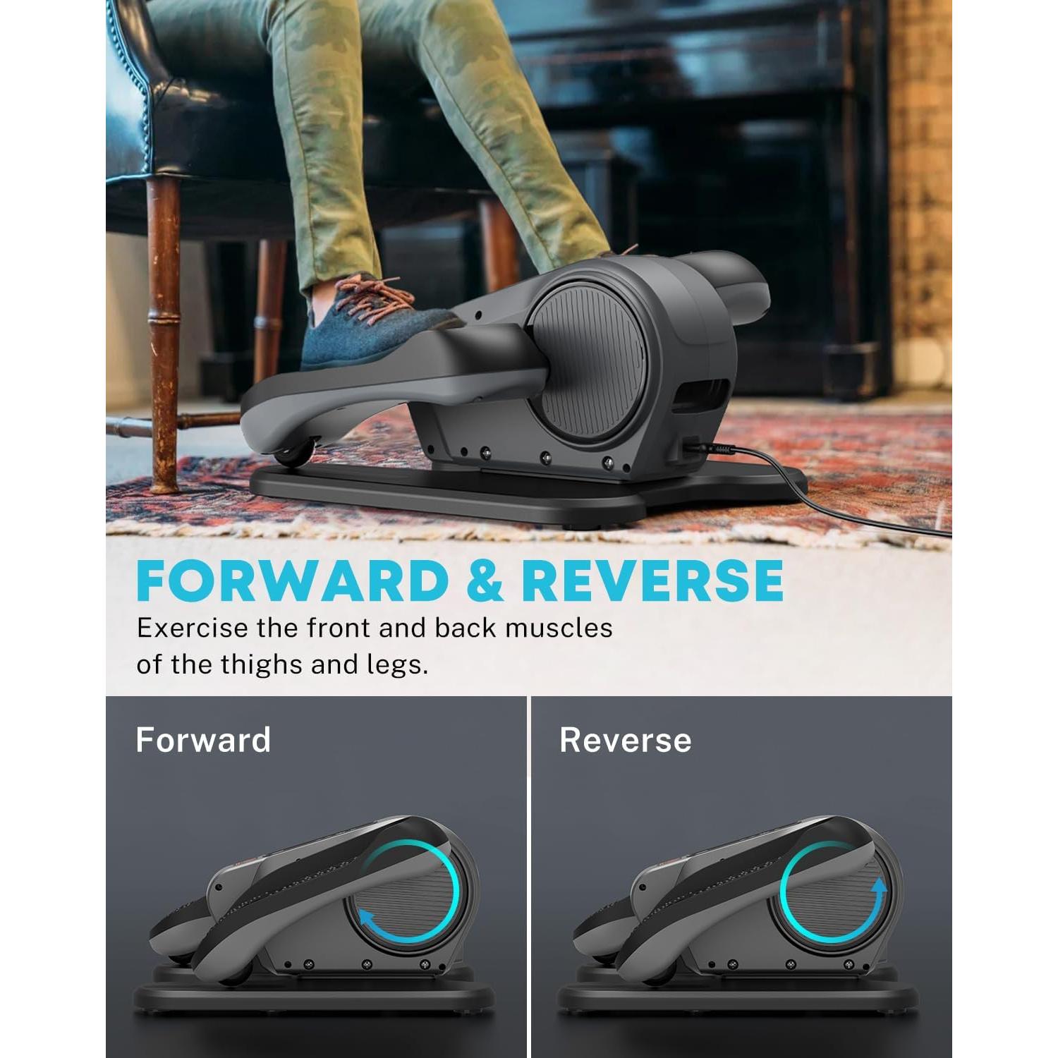 Gonex Máquina Elíptica Bajo Escritorio 16 Velocidades para Mayores