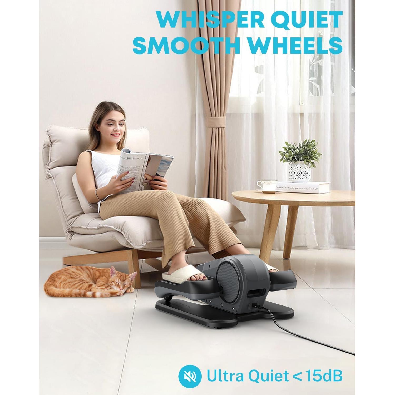 Gonex Máquina Elíptica Bajo Escritorio 16 Velocidades para Mayores