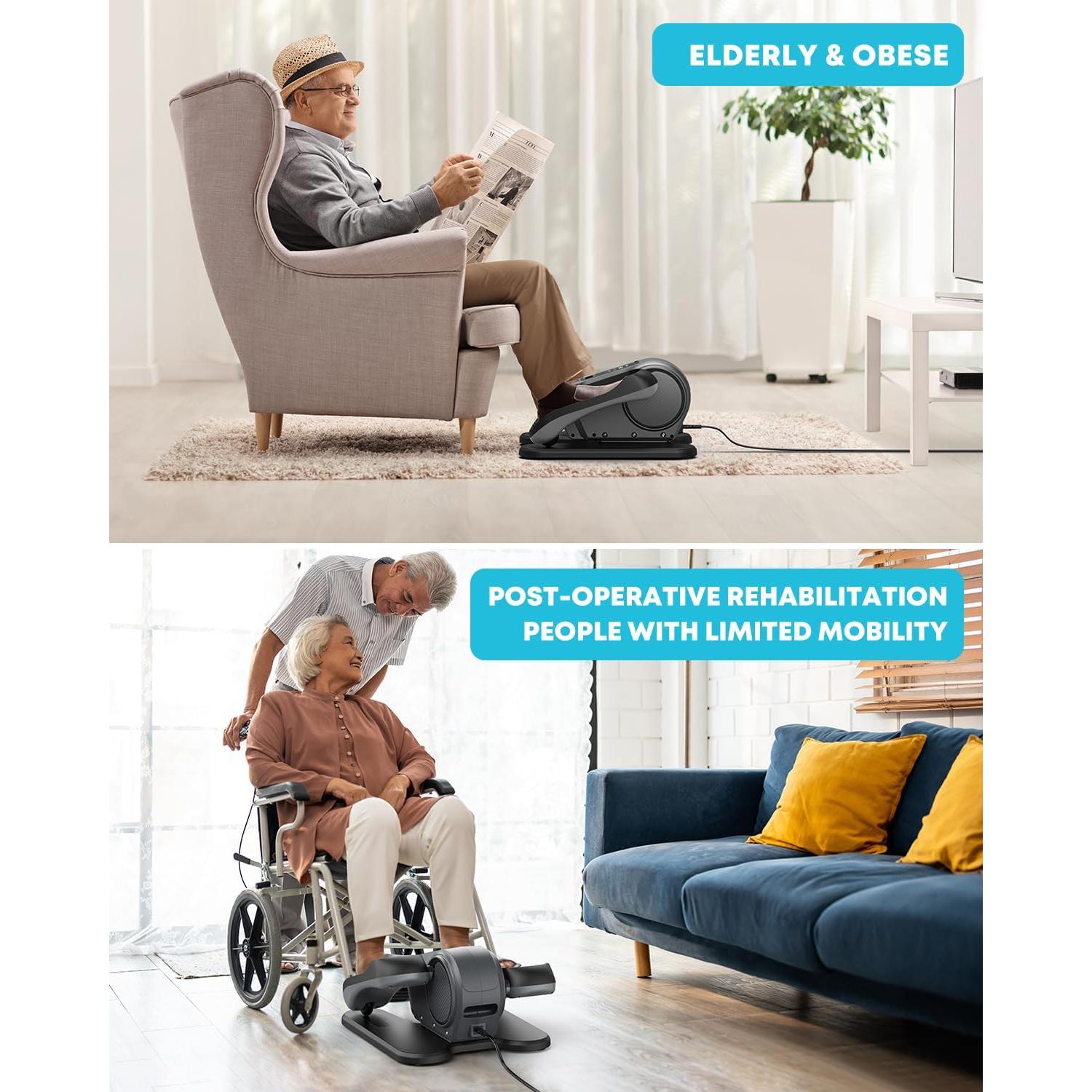 Gonex Máquina Elíptica Bajo Escritorio 16 Velocidades para Mayores