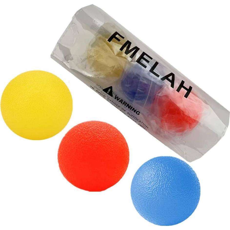 Set de 3 Pelotas Antiestrés FMELAH 4.5cm Resistencia Ajustable
