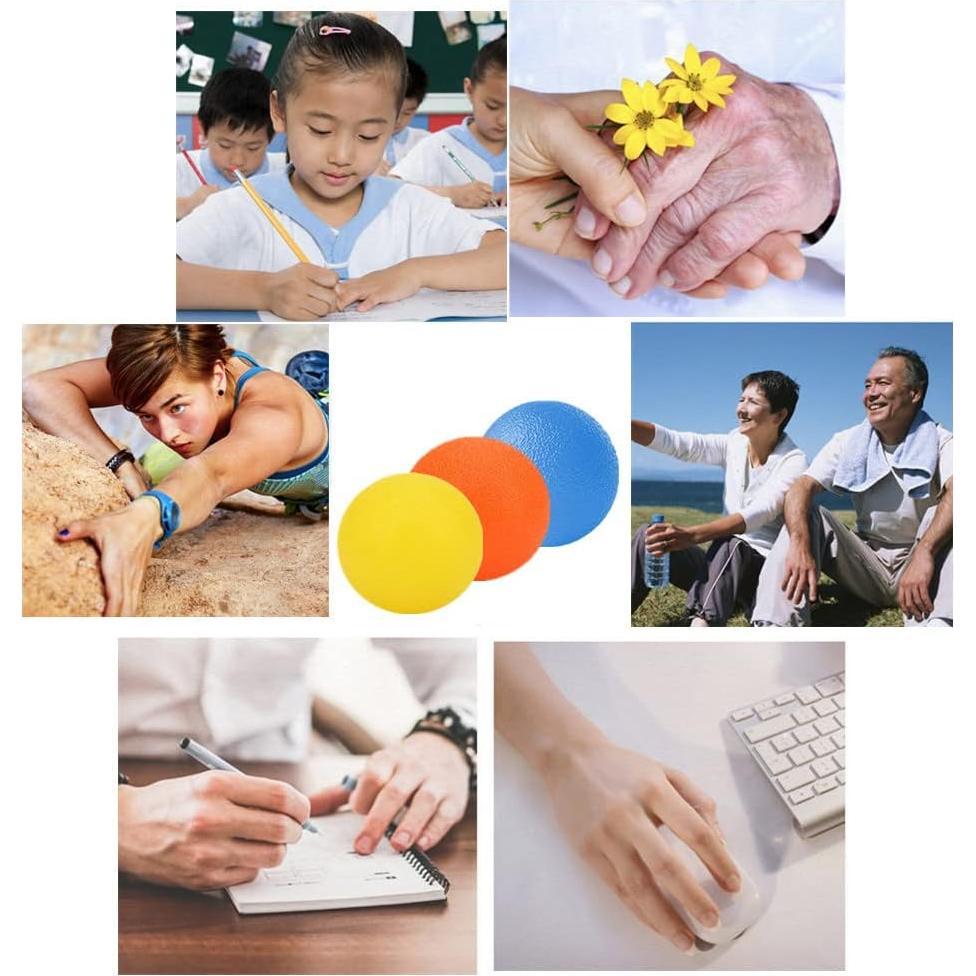 Set de 3 Pelotas Antiestrés FMELAH 4.5cm Resistencia Ajustable