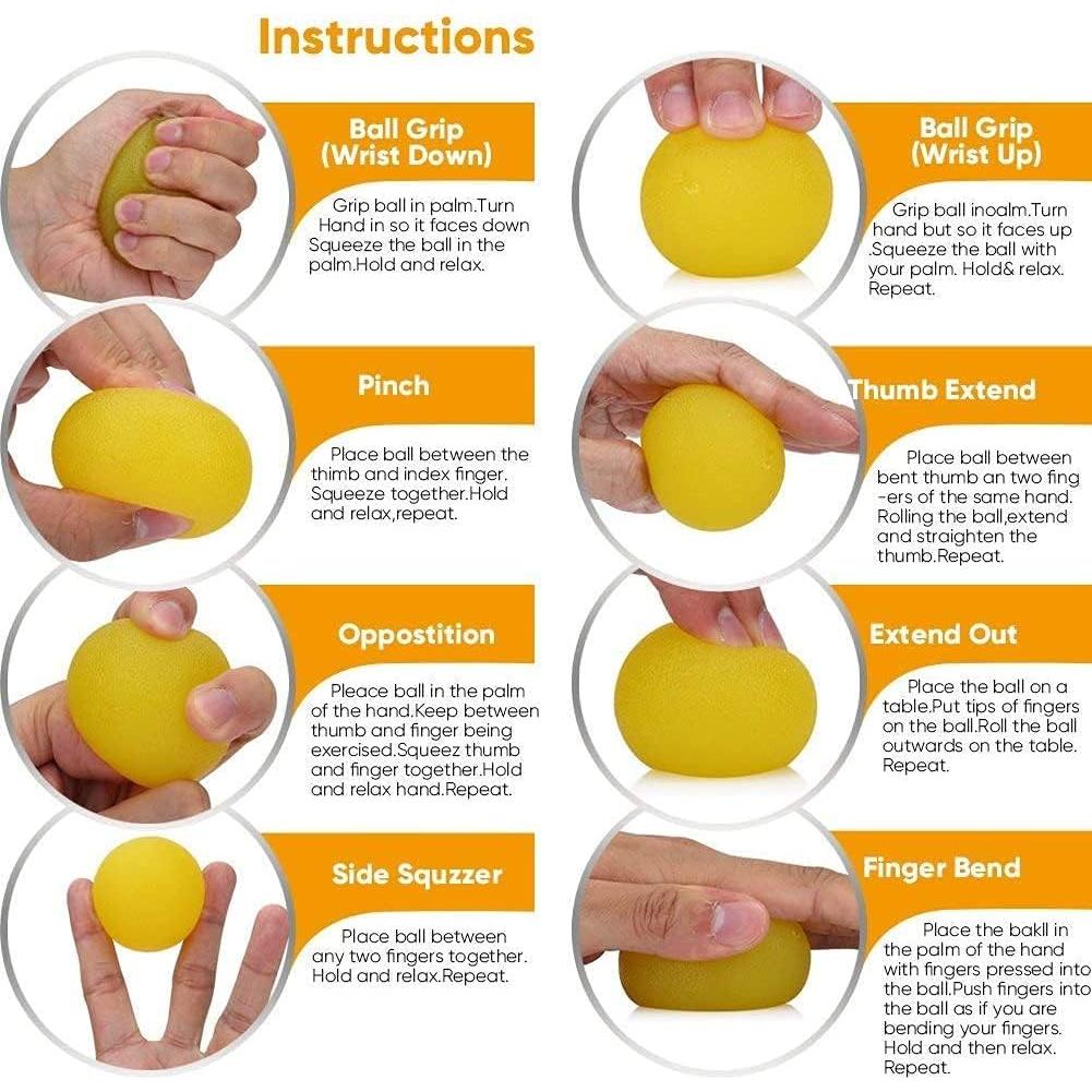 3 Pelotas de Estrés FMELAH para Ejercicio de Mano