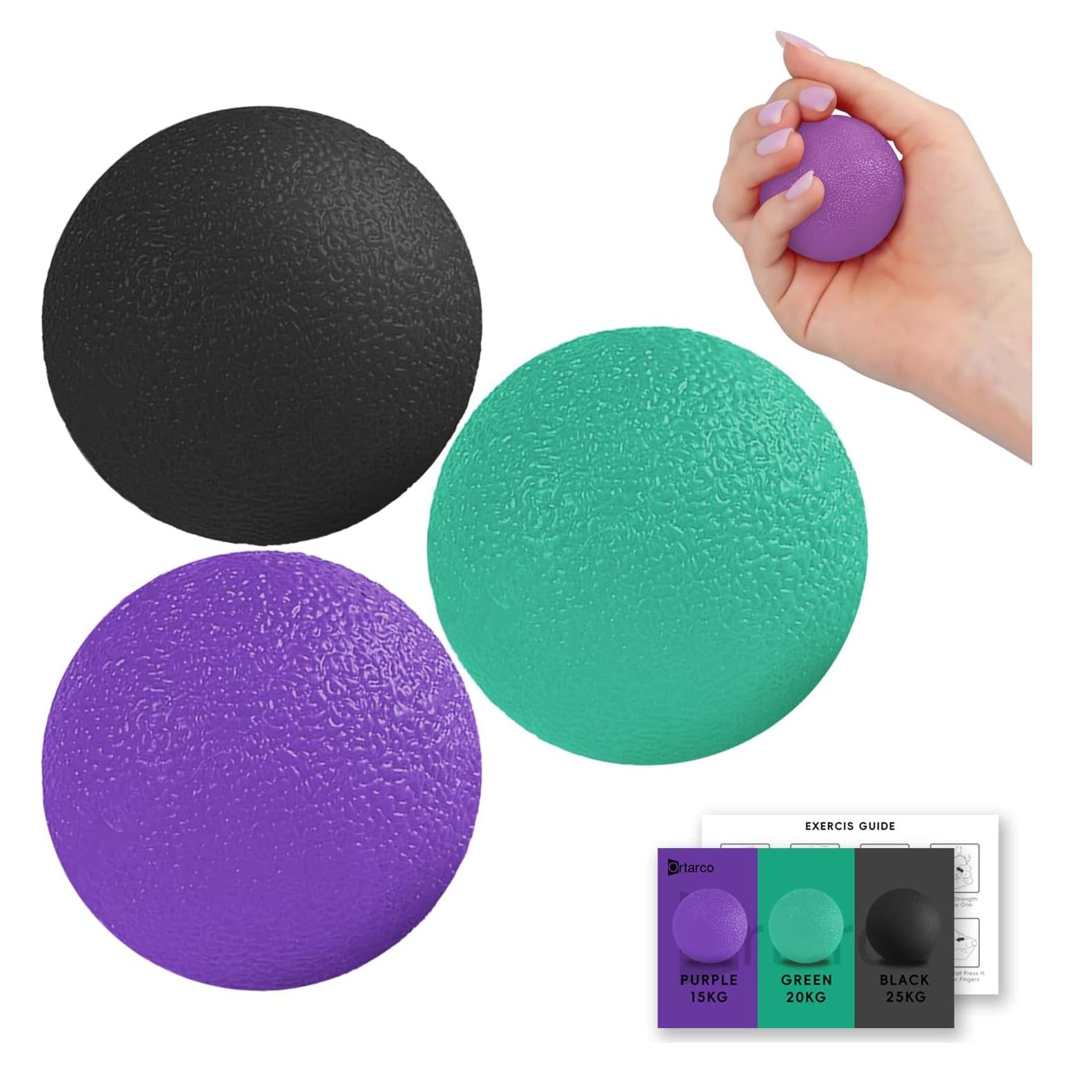 Pelotas Antiestrés Ortarco 3 Piezas para Ejercicio Mano