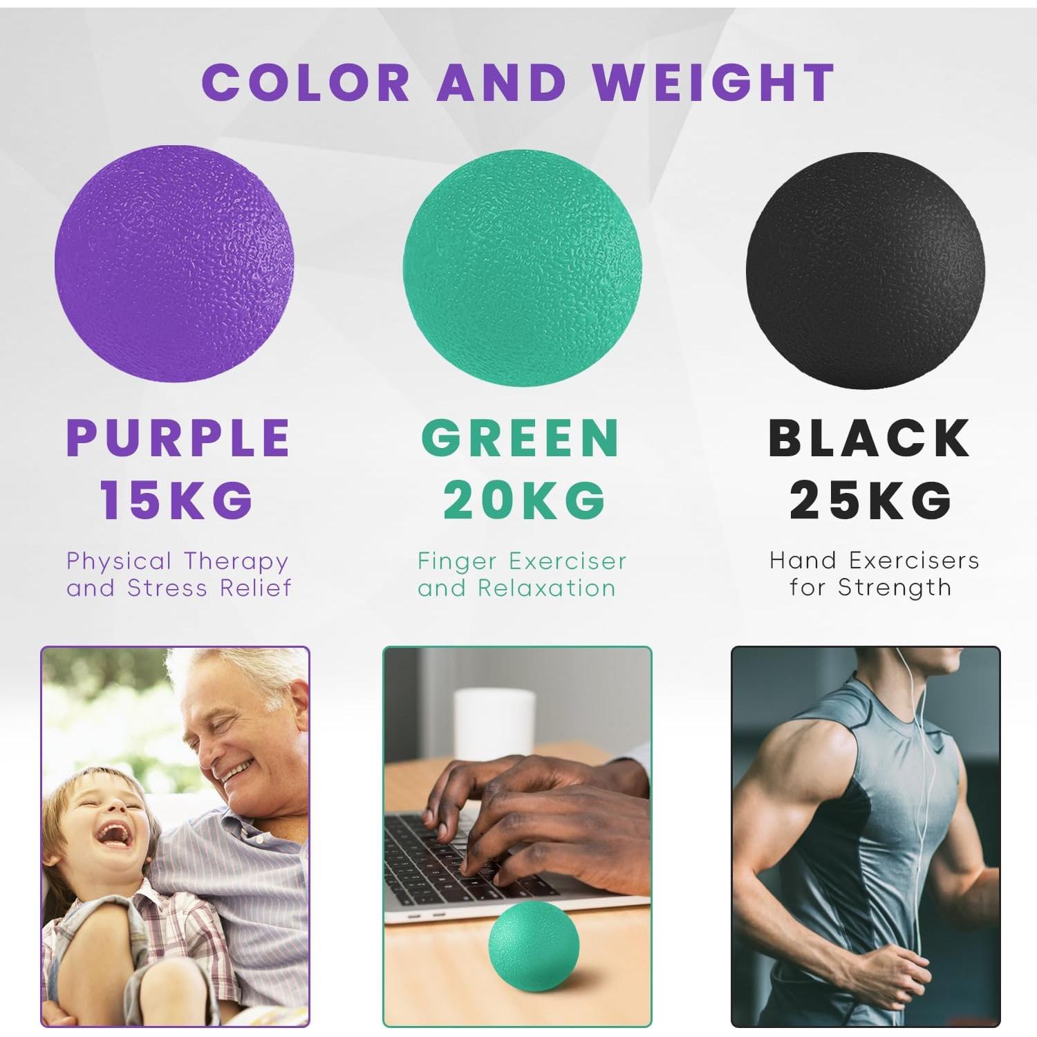 Pelotas Antiestrés Ortarco 3 Piezas para Ejercicio Mano