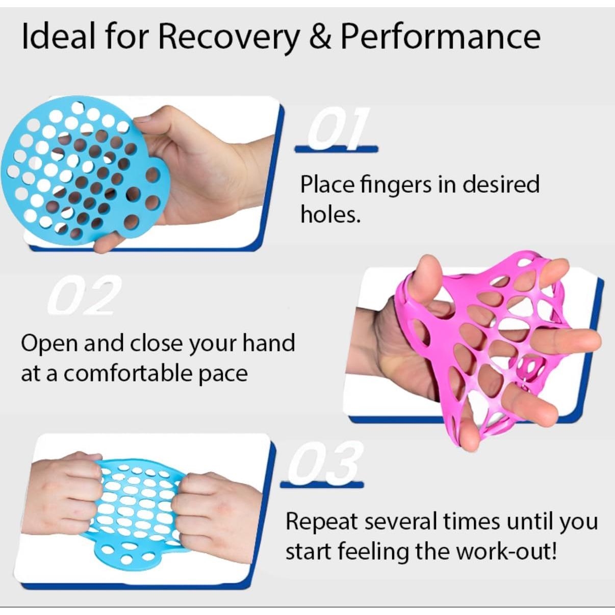 Ejercitador de Dedos Fingoflex - Terapia de Mano 2 Unidades