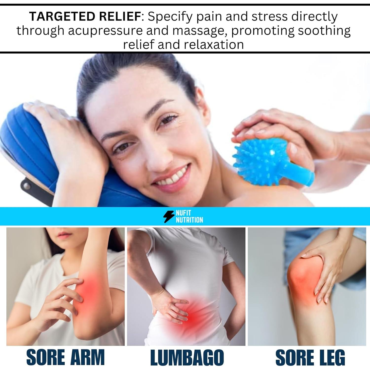 Fortalecedor de Mano NuFit - Bola de Terapia Azul 12 cm