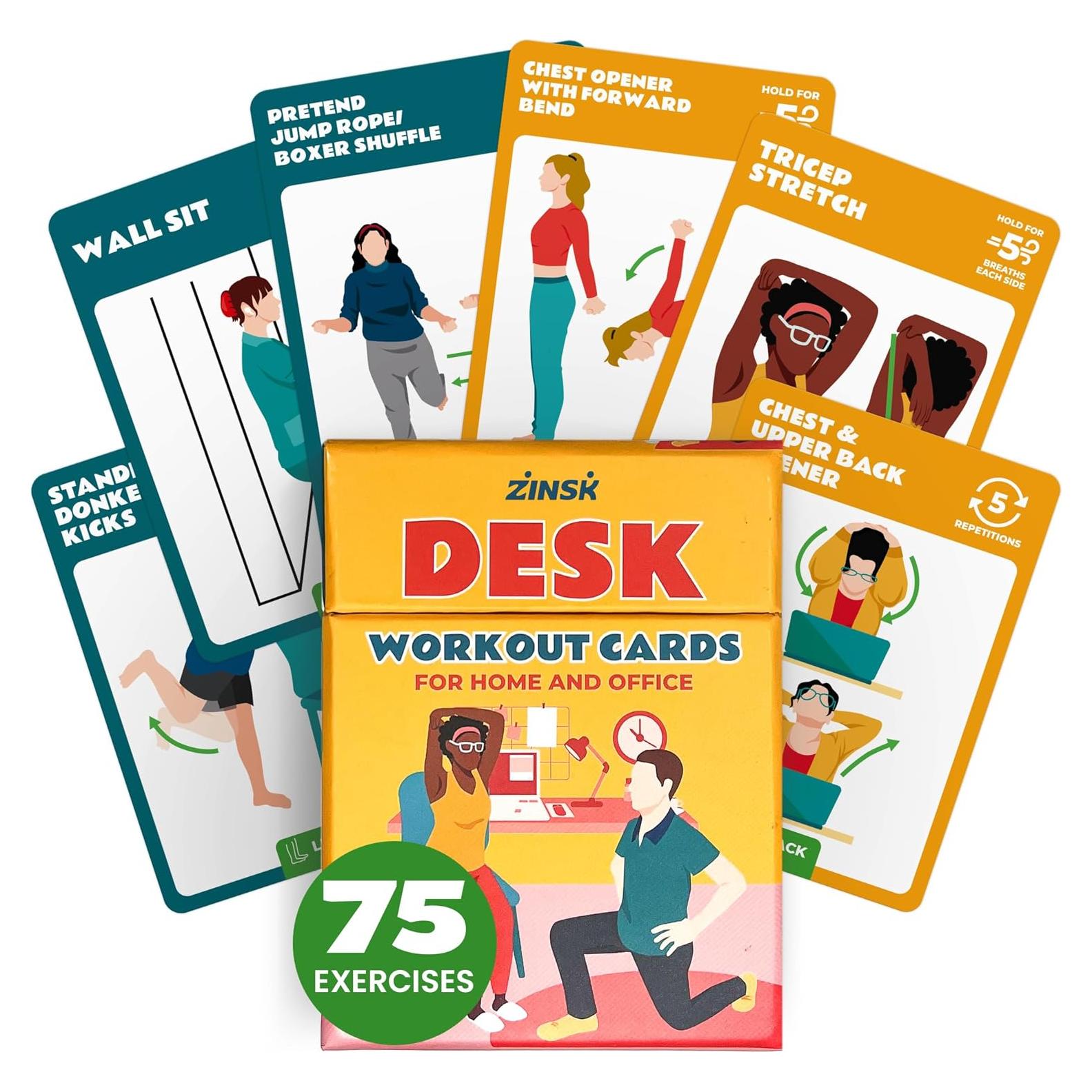 75 Tarjetas de Ejercicio Zinsk - Rutinas Rápidas en Silla