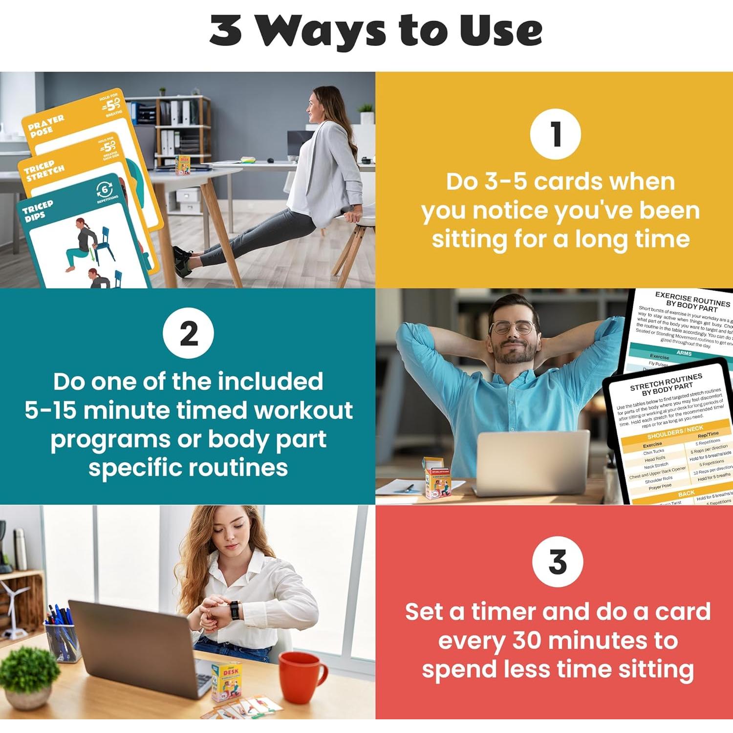 75 Tarjetas de Ejercicio Zinsk - Rutinas Rápidas en Silla