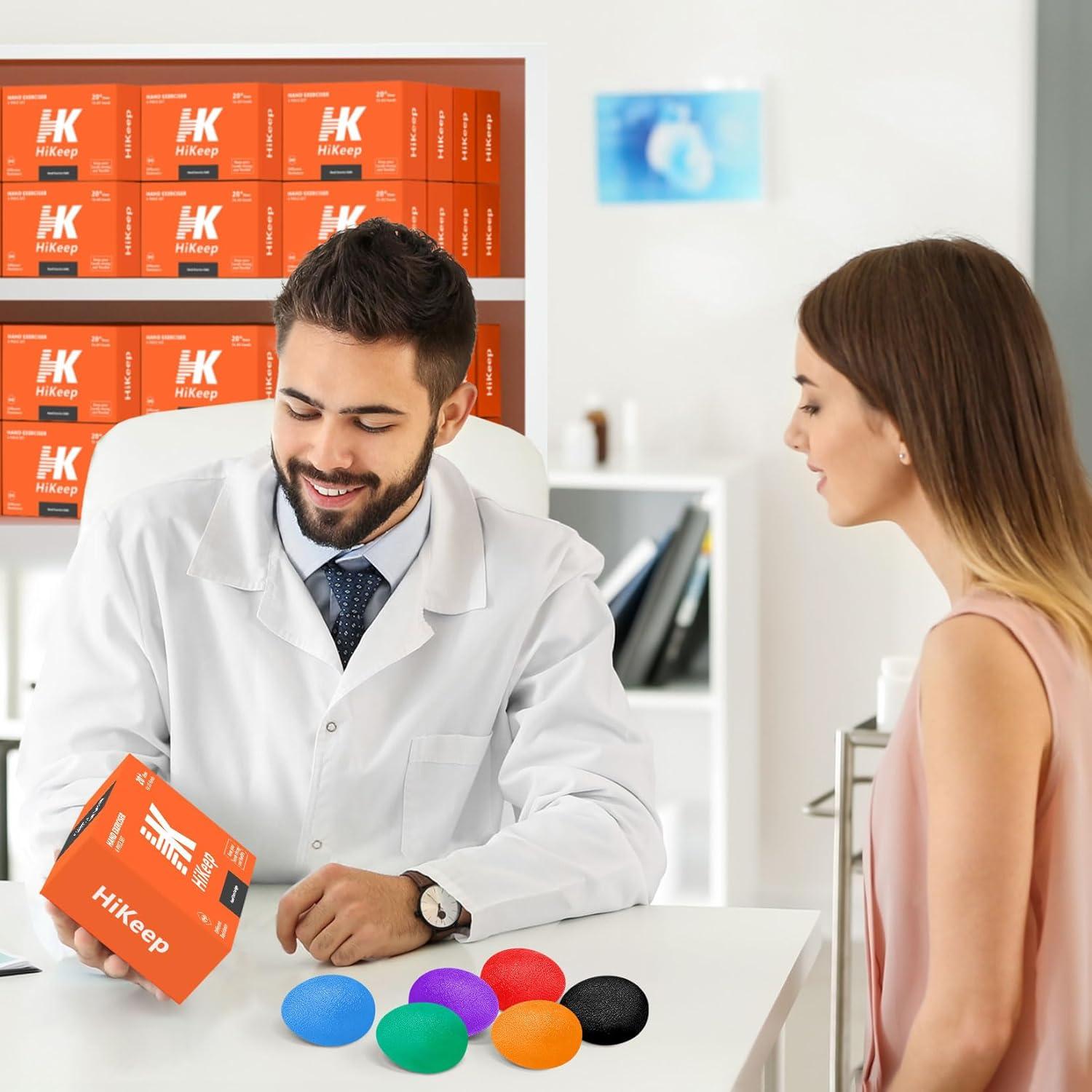 Paquete de 6 Pelotas Antiestrés HiKeep para Mano y Dedos