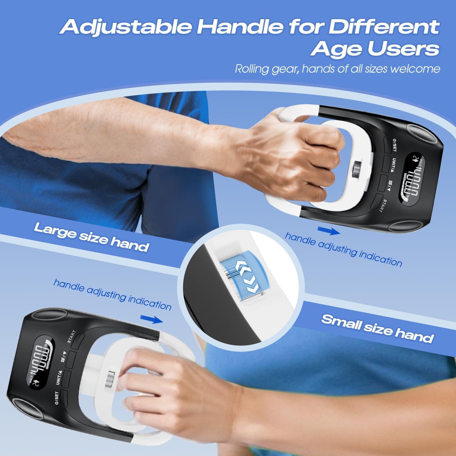 Dinamómetro de mano digital Uthpra 2 en 1 con anillo de resistencia