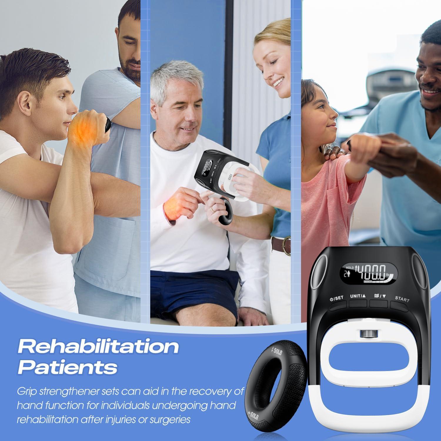 Dinamómetro de mano digital Uthpra 2 en 1 con anillo de resistencia