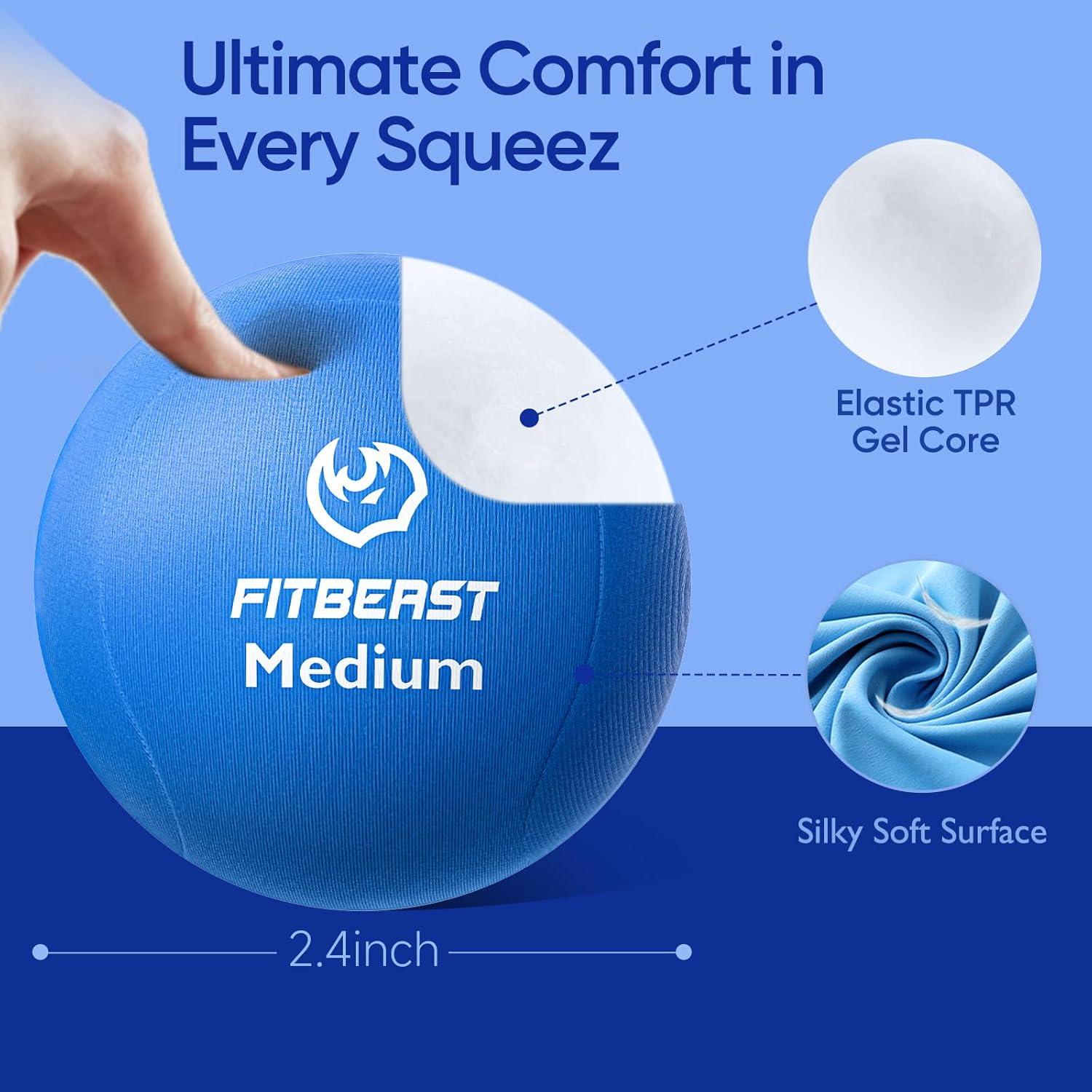 Kit de Terapia de Mano FitBeast 6 Piezas - Ejercitadores y Pelotas