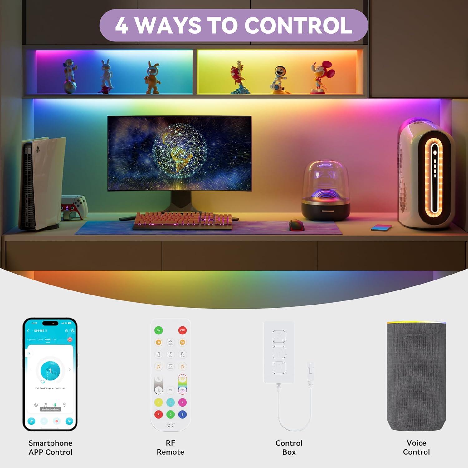 Tira LED COB RGB MIWISE 6,1m Control APP y Voz